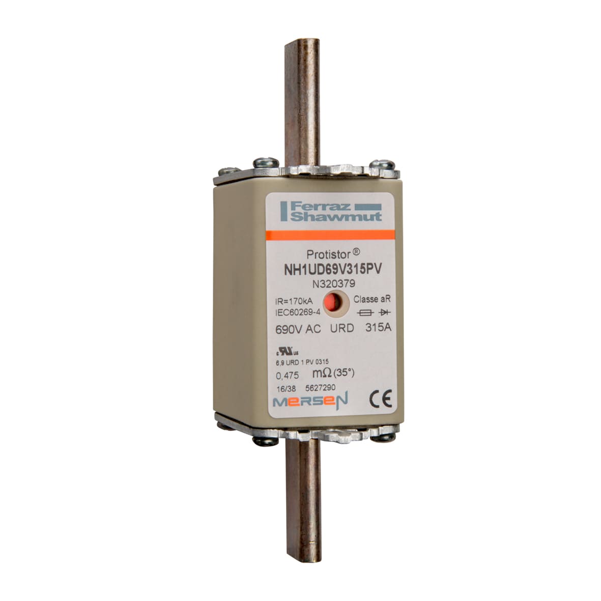 MERSEN - FUS. NH T.1 URD 690VAC CON PERC. 315A