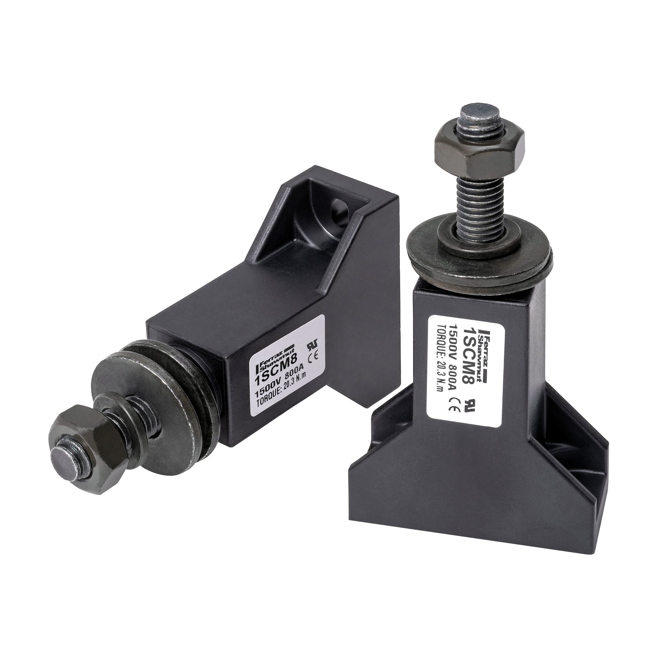 MERSEN - Blocco fusibili 1500VAC 1500VDC 400A 1 polo Perno M8