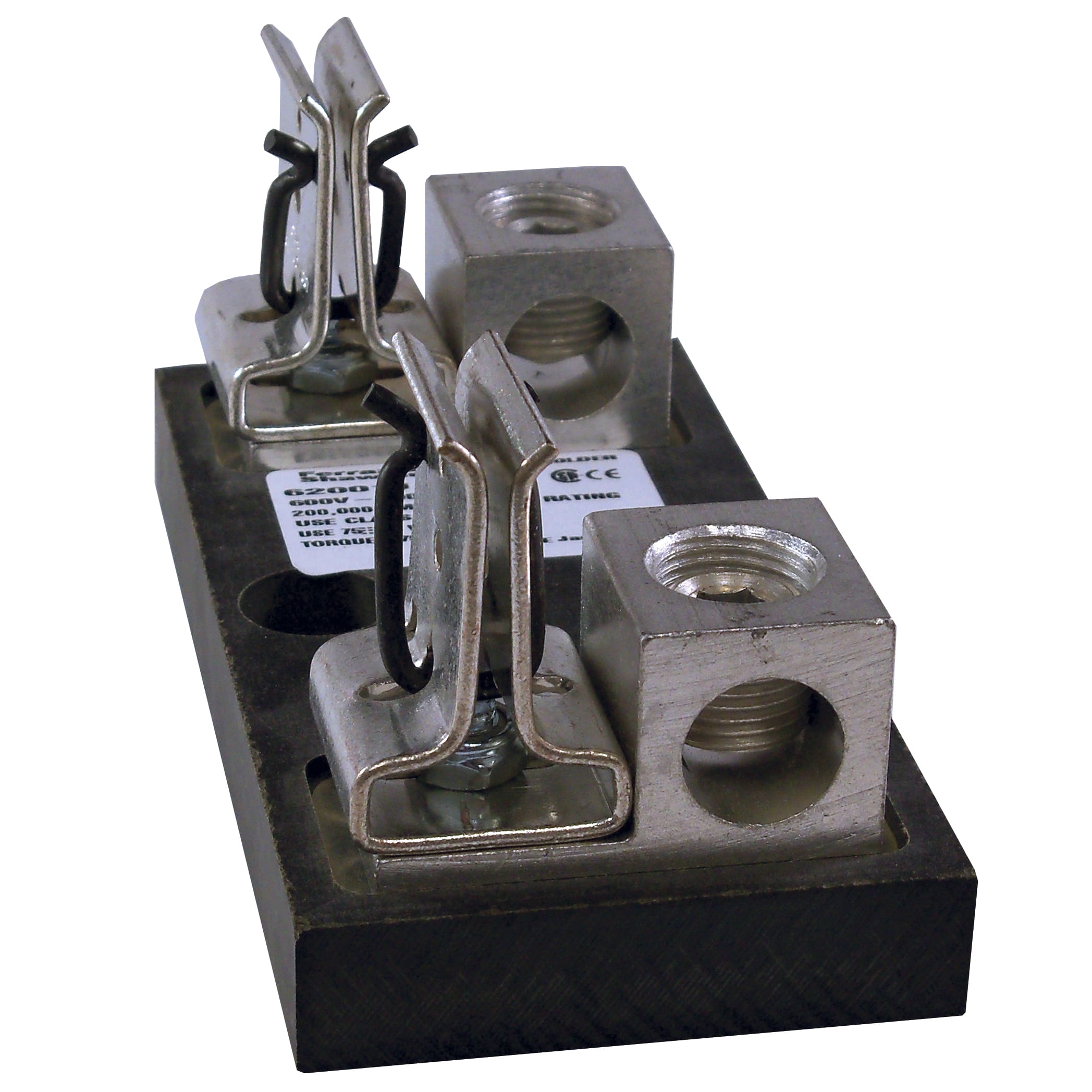 MERSEN - Blocco fusibili 600VAC 600VDC Classe J 200A 1 polo Clip laterale box