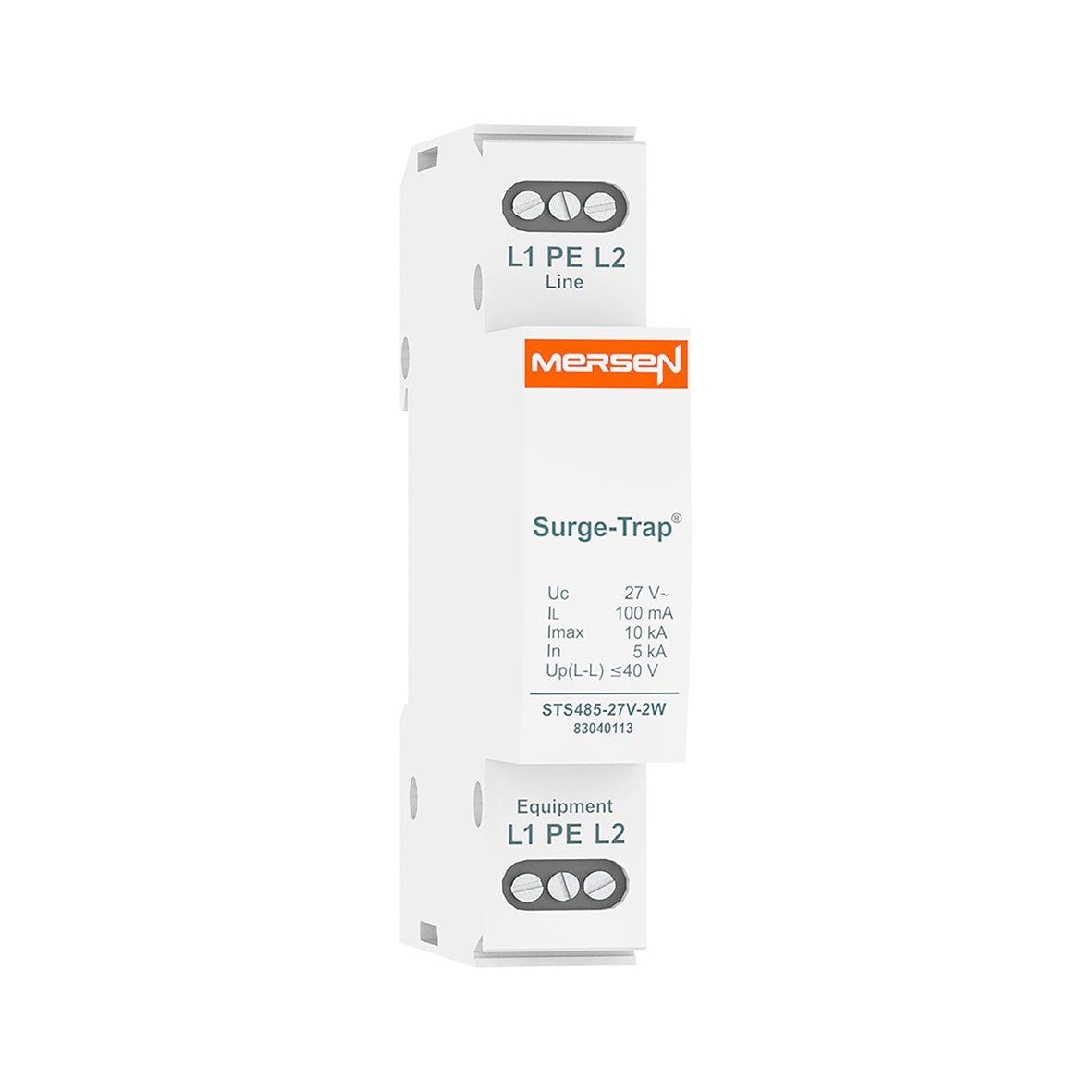 MERSEN - SPD for RS485 communications. Maximum current 10kA, 1 pair, 24V