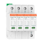 MERSEN - SPD Type 2+3, 20kA, Uc320V, 4+0 TNS, 4 Poles, 4 Modules, Pluggable, Remote