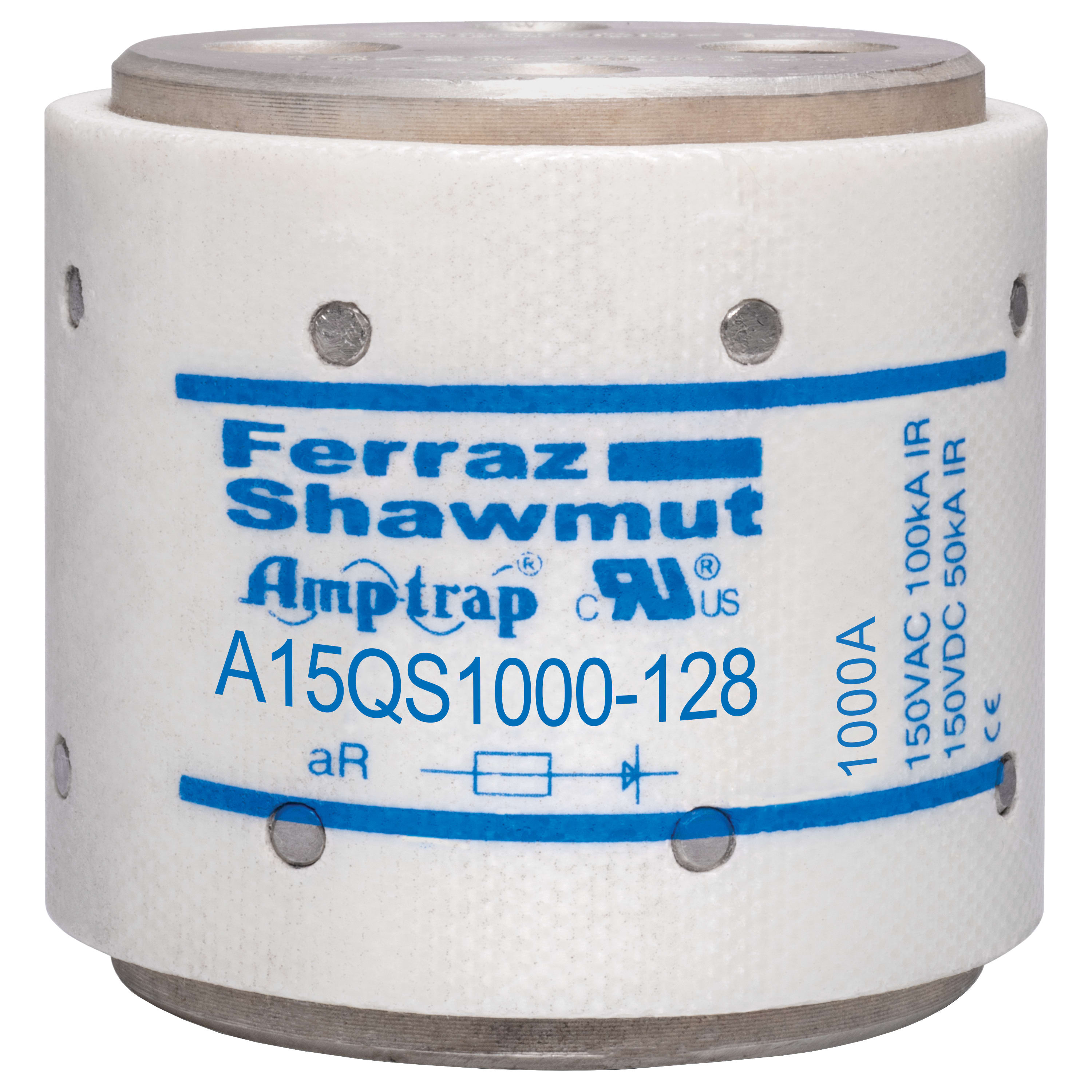 MERSEN - Fusibile ad alta velocità A15QS 150VAC 150VDC 1000A Hockey Puck, imbullonato