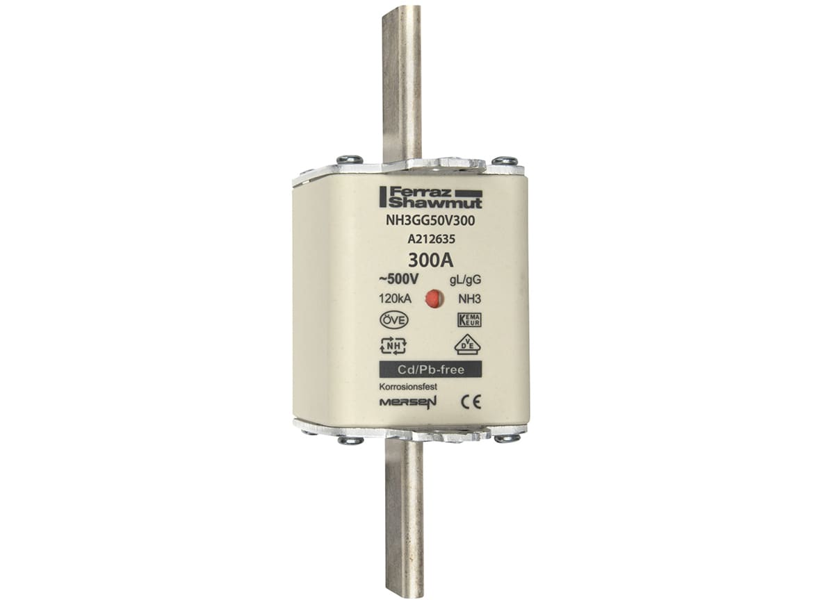 MERSEN - Fusibile NH3 gG 500VAC 300A Placche Attive Doppio Indicatore