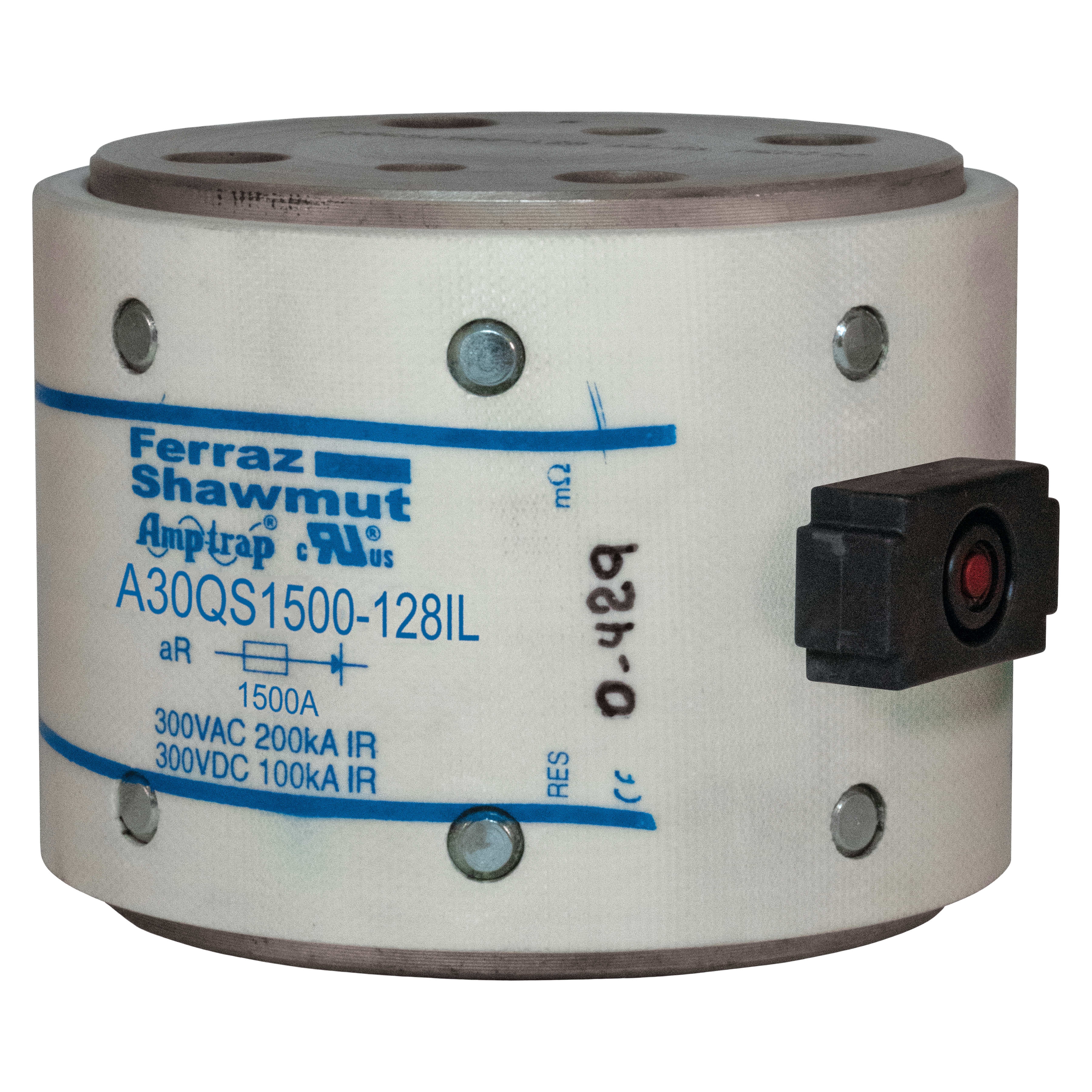 MERSEN - Fusibile A30QS 300VAC 300VDC 1500A Hockey Puck, imbullonato Indicatore IL