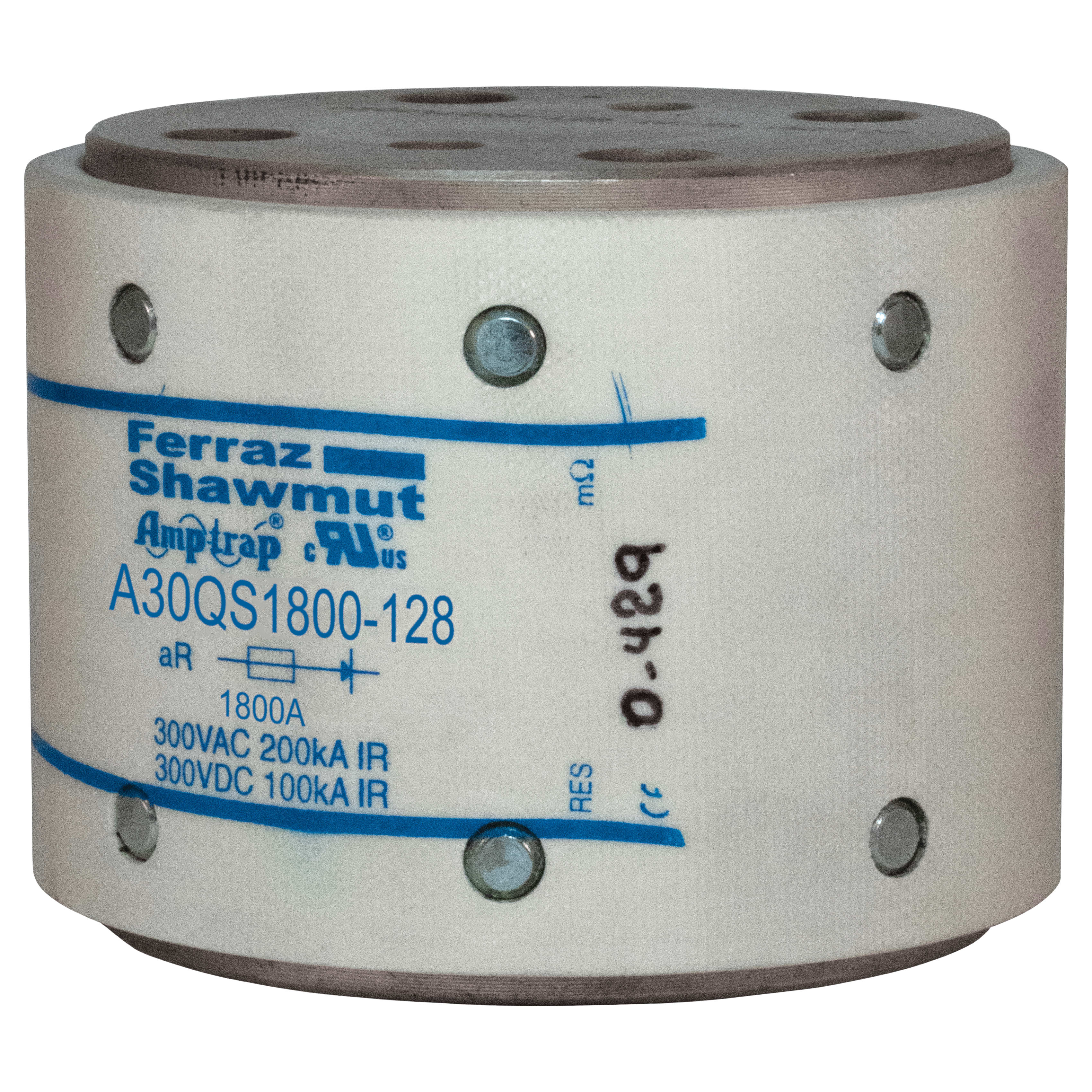 MERSEN - Fusibile ad alta velocità A30QS 300VAC 300VDC 1800A Hockey Puck, imbullonato