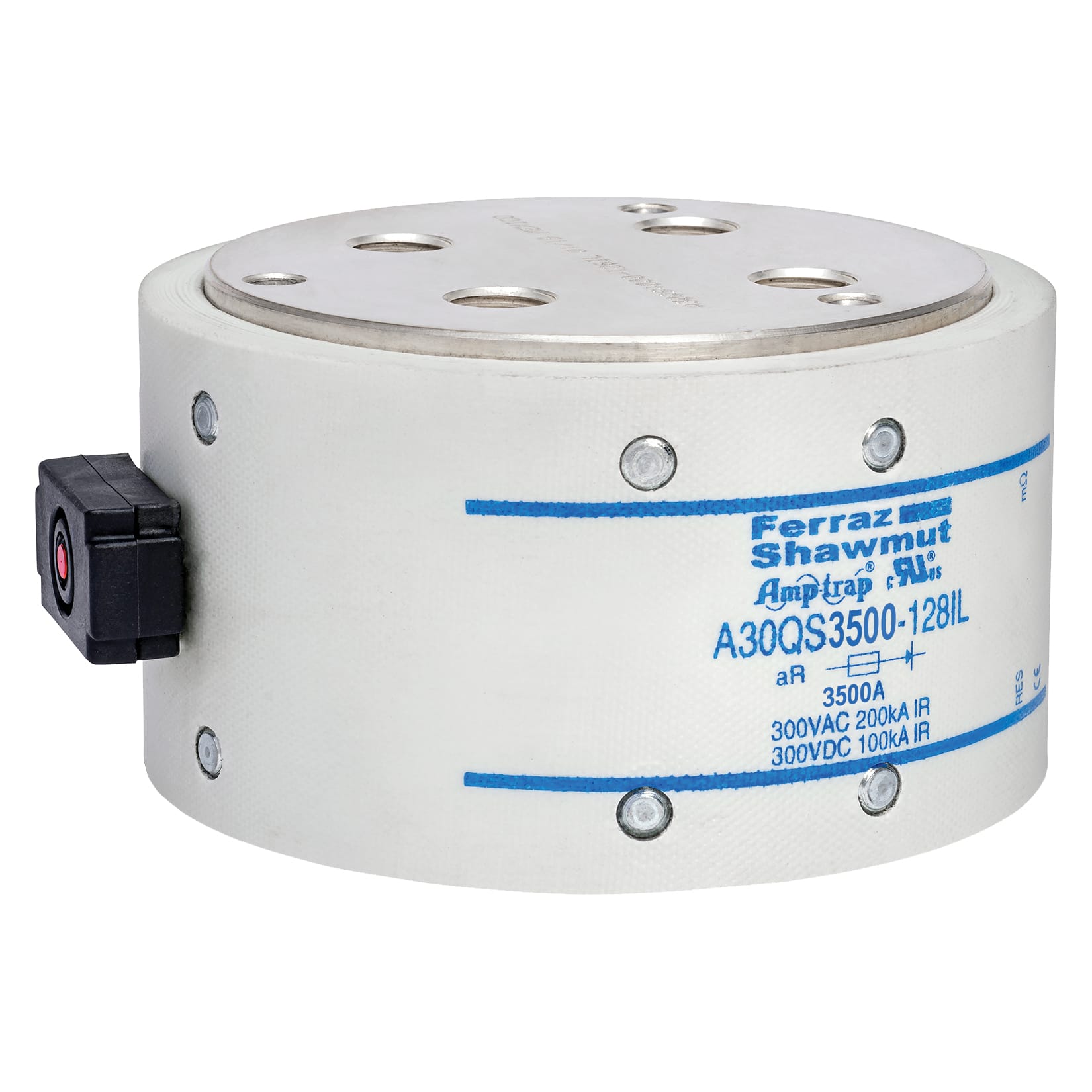 MERSEN - Fusibile A30QS 300VAC 300VDC 3500A Hockey Puck, imbullonato Indicatore IL