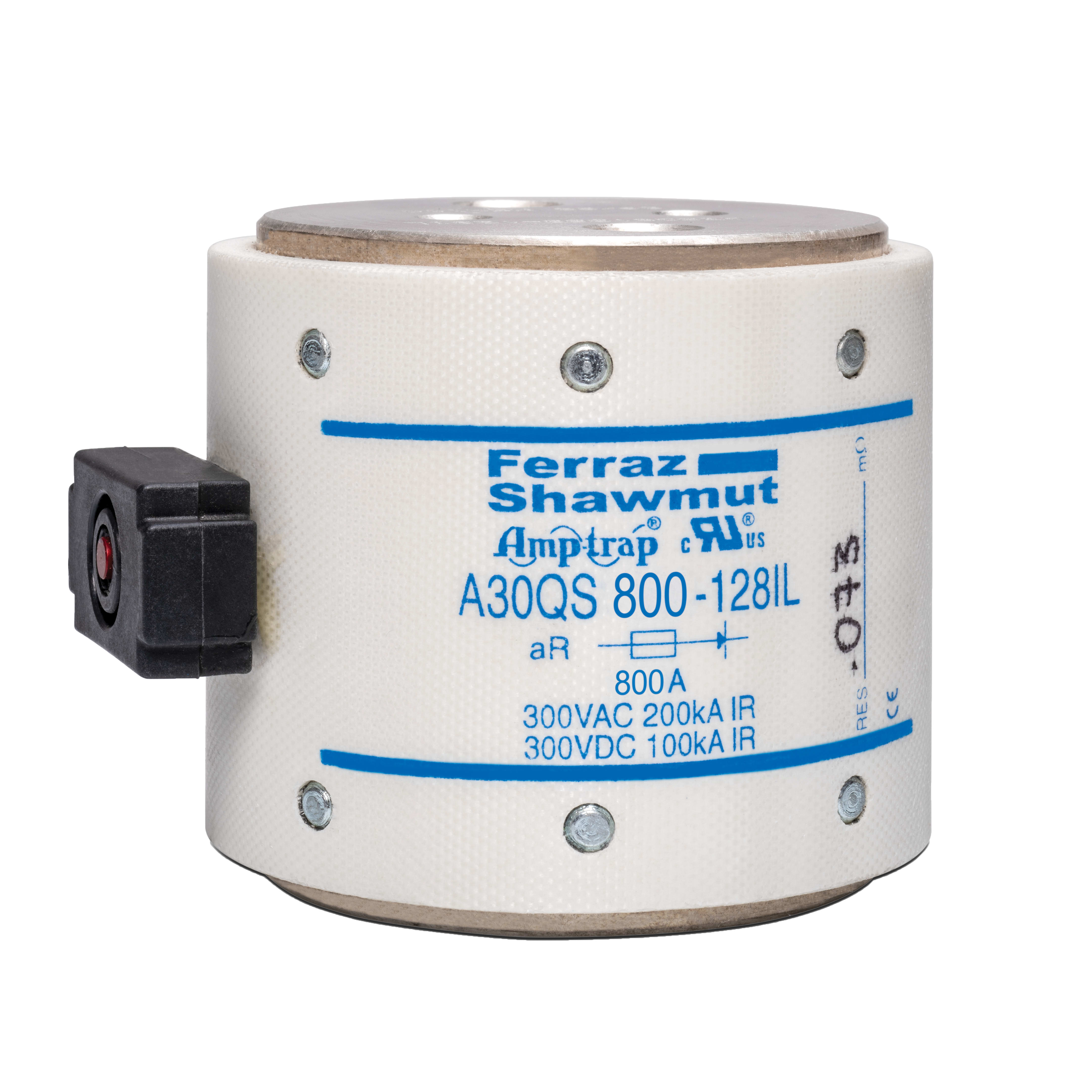 MERSEN - Fusibile A30QS 300VAC 300VDC 800A Hockey Puck, imbullonato Indicatore IL