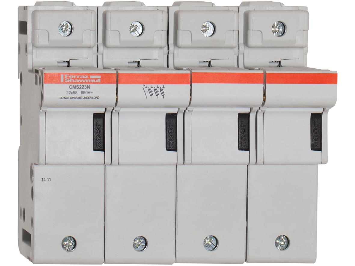 MERSEN - Portafusibili 22x58 CEI 690VAC 690VDC 3 poli+N IP20