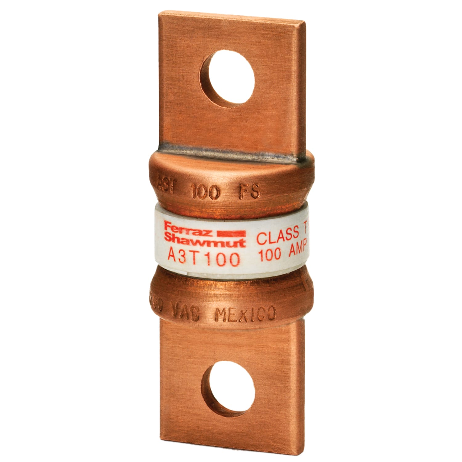 MERSEN - Fusibile A3T - Classe T - Ad azione rapida 300VAC 160VDC 100A Coltello