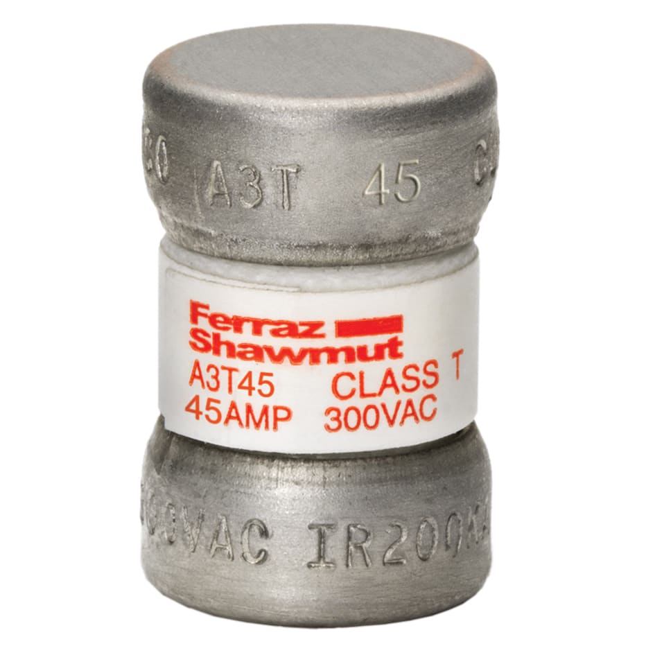 MERSEN - Fusibile A3T - Classe T - Ad azione rapida 300VAC 160VDC 45A Cilindrico