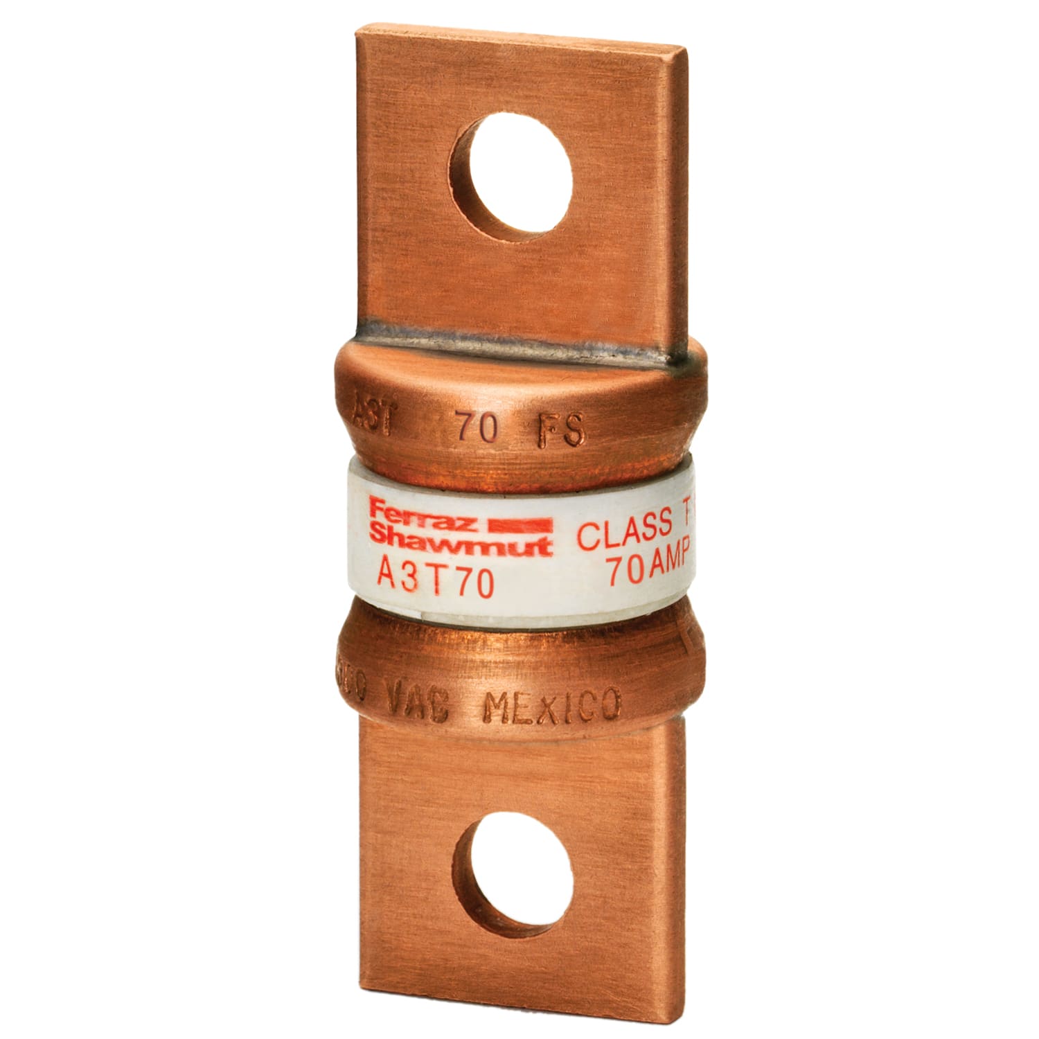 MERSEN - Fusibile A3T - Classe T - Ad azione rapida 300VAC 160VDC 70A Coltello