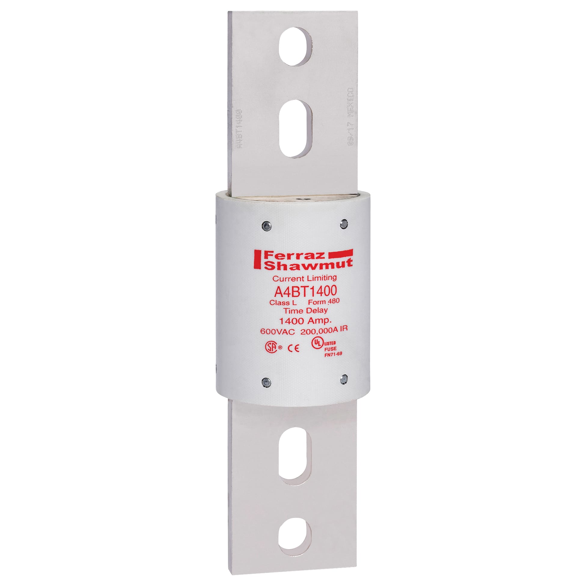 MERSEN - Fusibile A4BT - Classe L - Ritardati 600VAC 500VDC 1400A Coltello