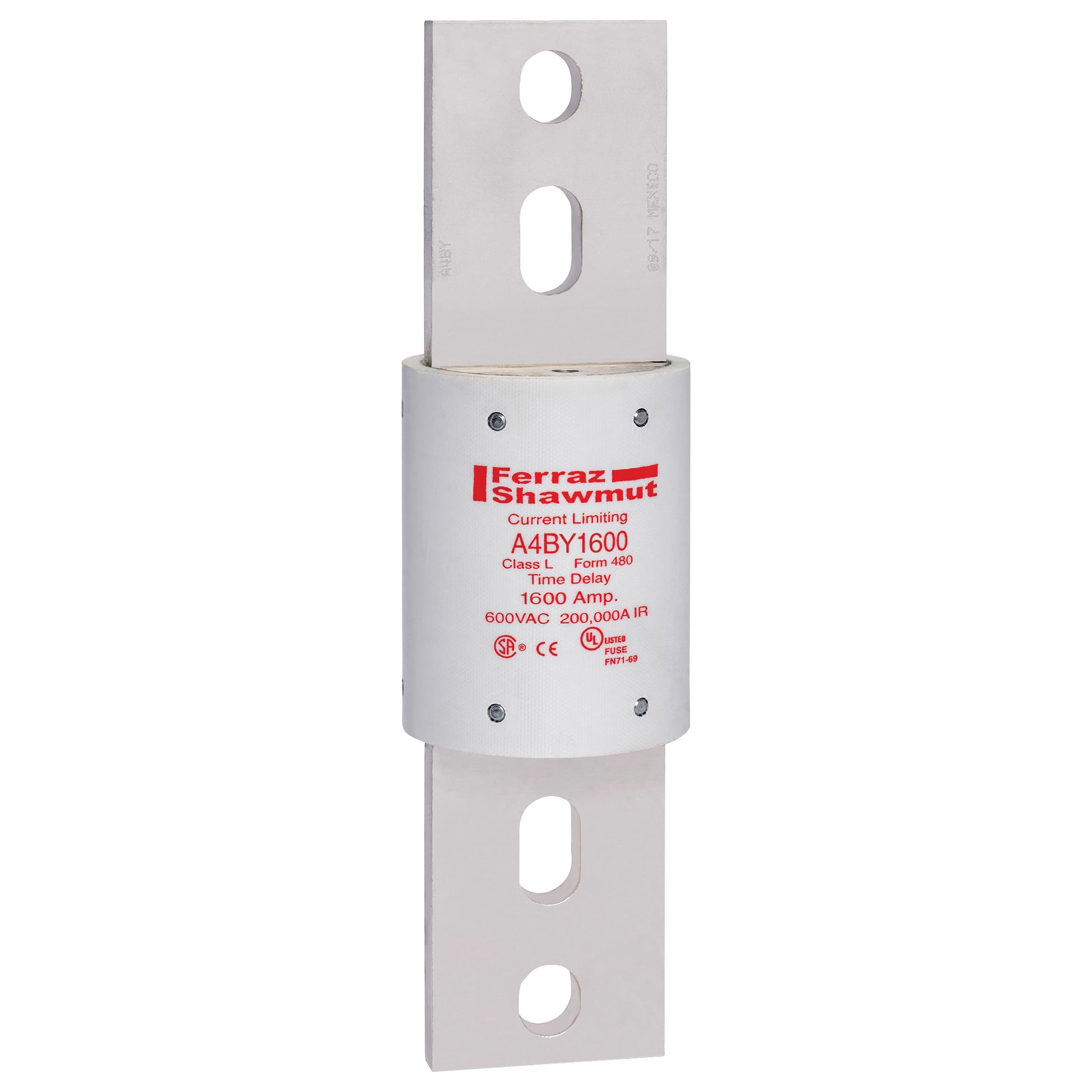 MERSEN - Fusibile A4BY - Classe L - Ritardati 600VAC 300VDC 1600A Coltello