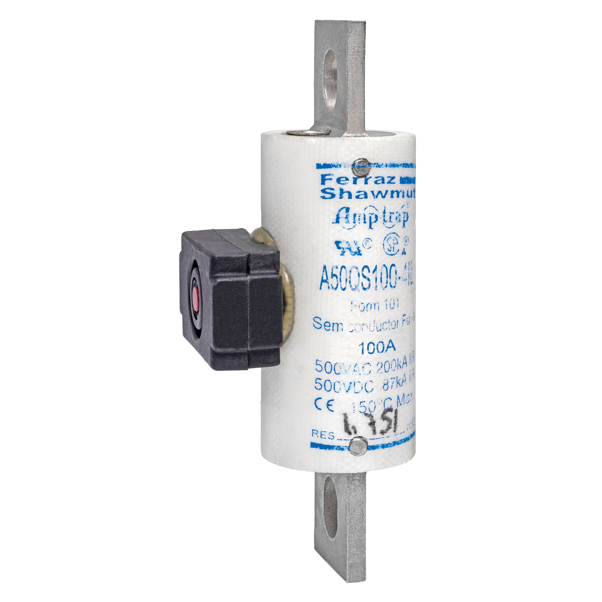 MERSEN - Fusibile ad alta velocità A50QS 500VAC 500VDC 100A Coltello Indicatore IL