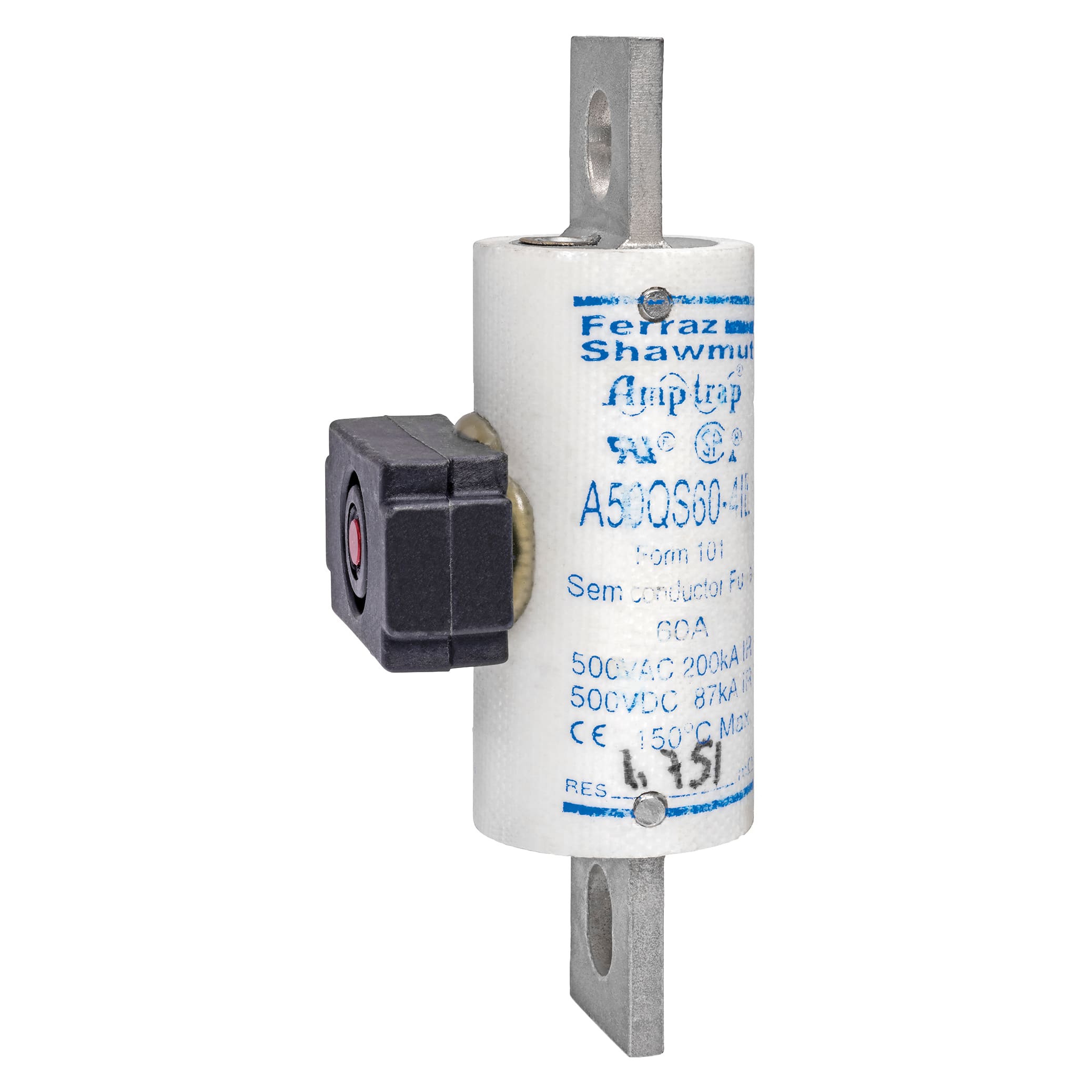 MERSEN - Fusibile ad alta velocità A50QS 500VAC 500VDC 60A Coltello Indicatore IL