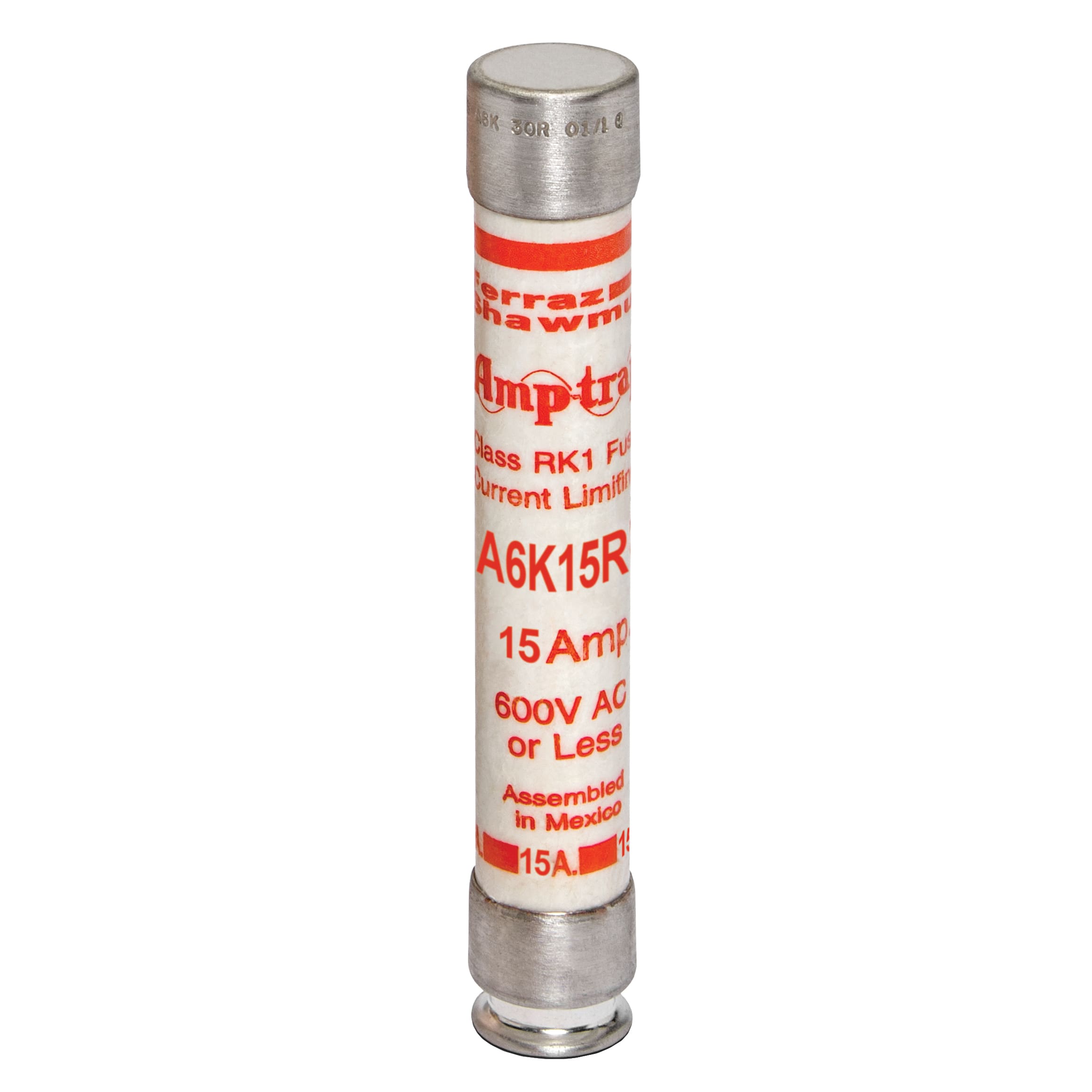 MERSEN - Fusibile A6K-R - Classe RK1 - Ad azione rapida 600VAC 300VDC 15A Cilindrico