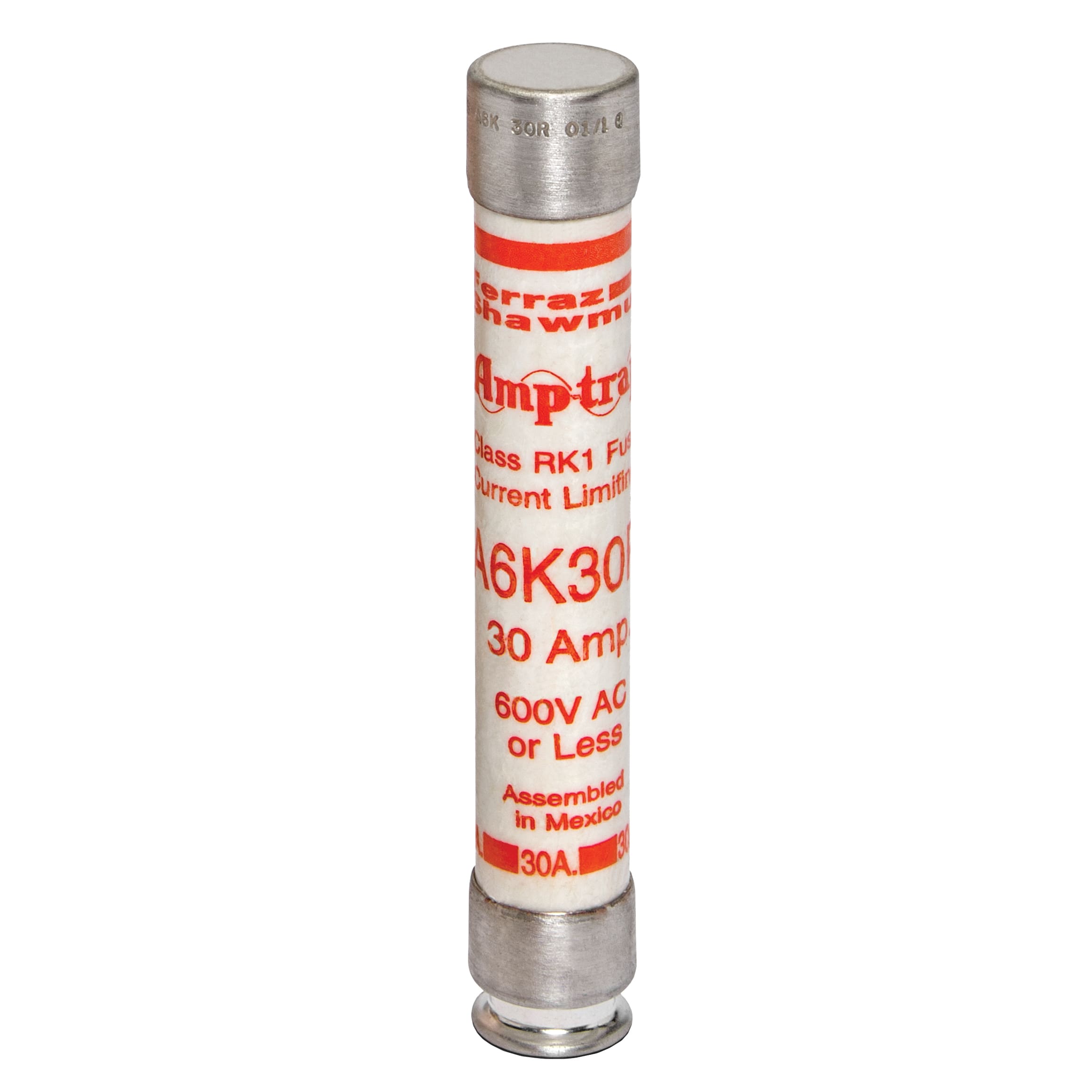 MERSEN - Fusibile A6K-R - Classe RK1 - Ad azione rapida 600VAC 300VDC 30A Cilindrico
