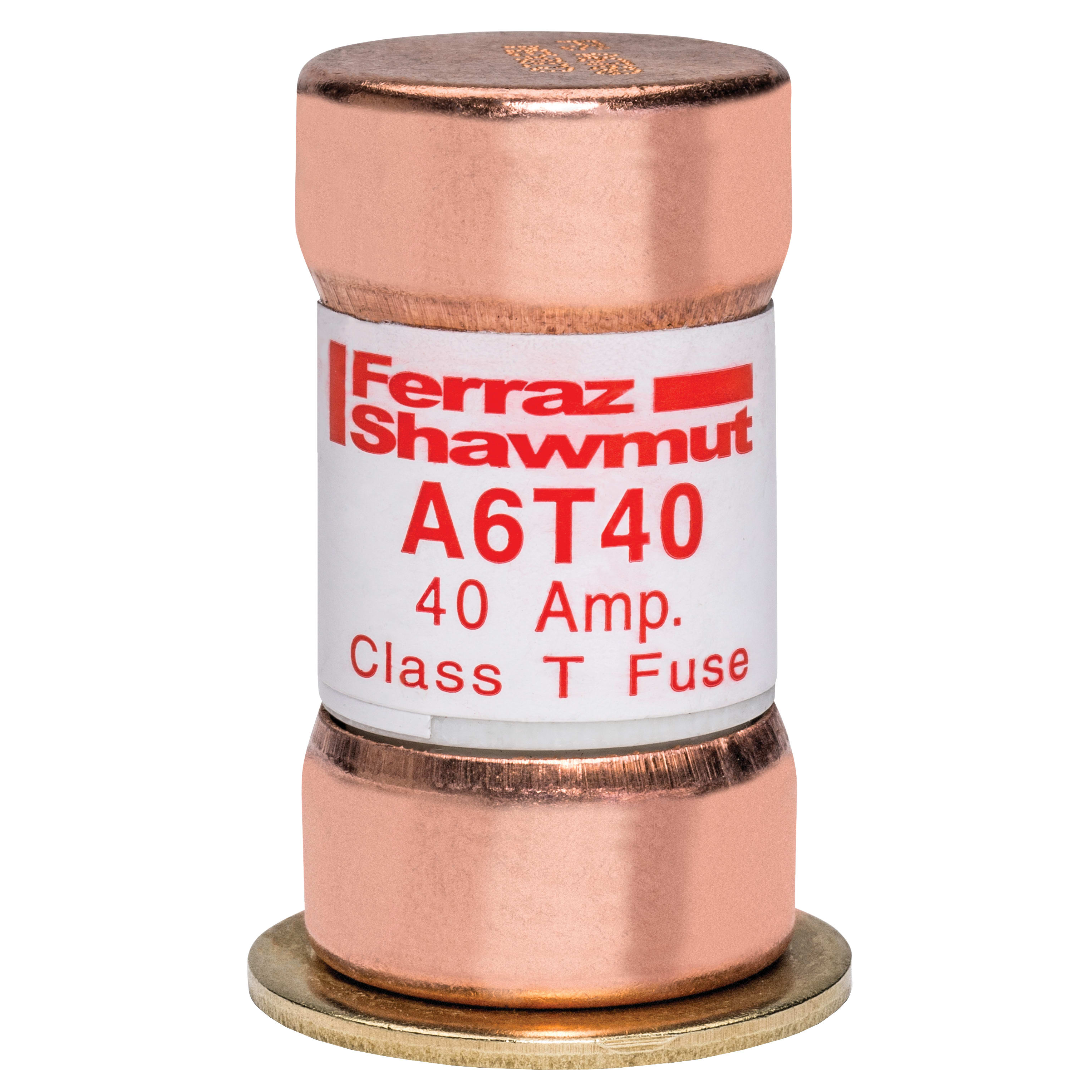 MERSEN - Fusibile A6T - Classe T - Ad azione rapida 600VAC 300VDC 40A Cilindrico