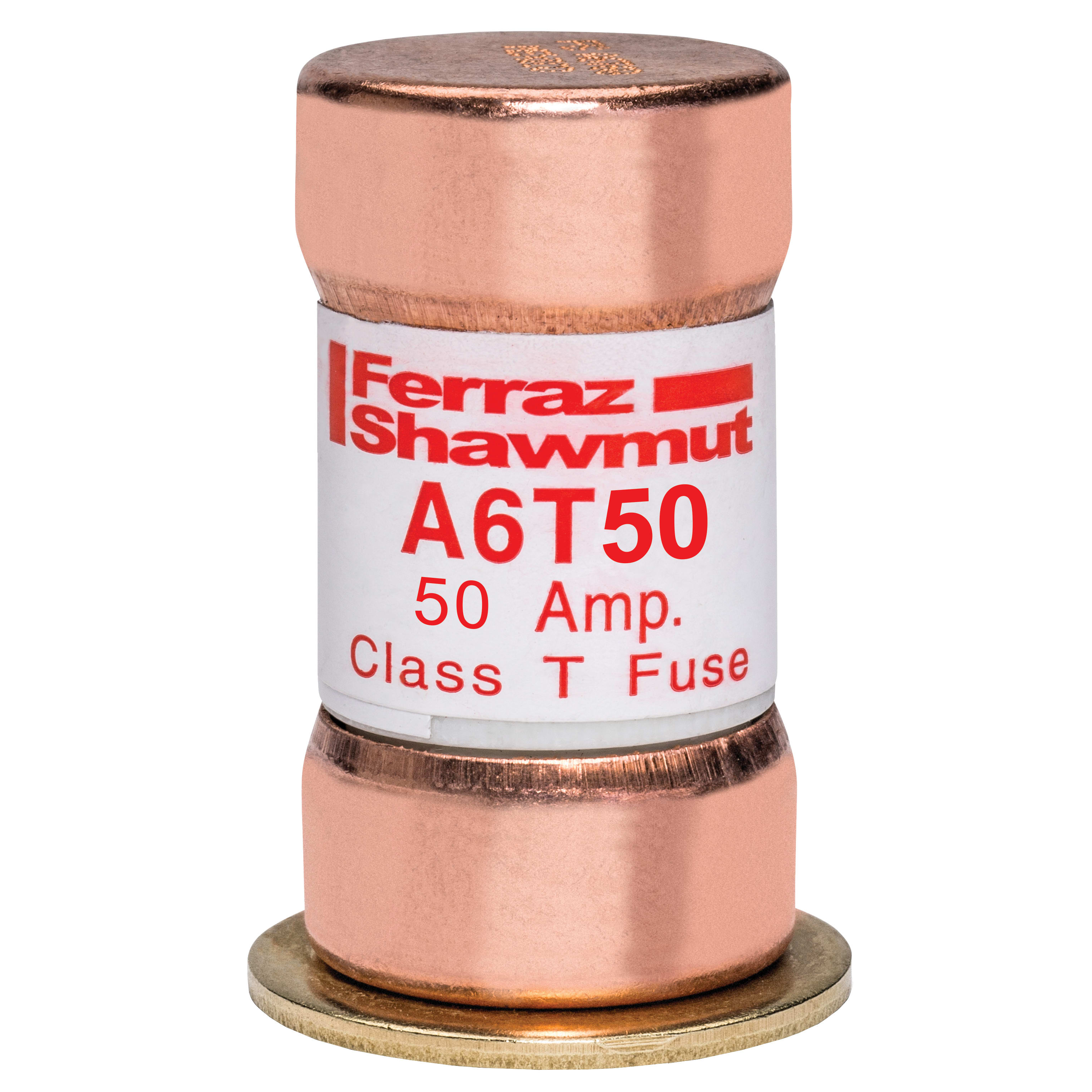 MERSEN - Fusibile A6T - Classe T - Ad azione rapida 600VAC 300VDC 50A Cilindrico
