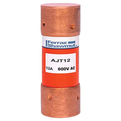 MERSEN - Fusibile AJT - Classe J - Ritardati 600VAC 500VDC 12A Cilindrico SmartSpot®