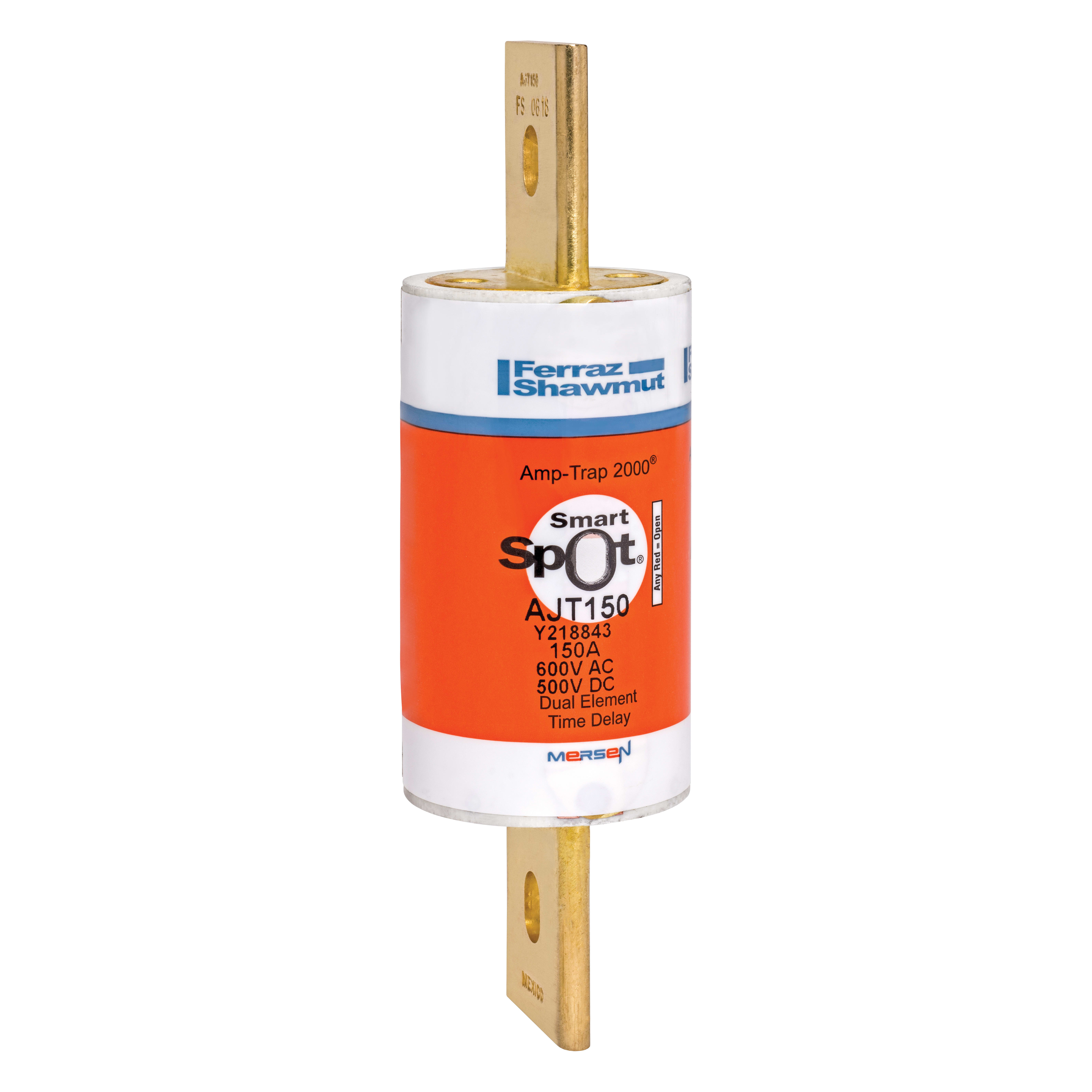 MERSEN - Fusibile AJT - Classe J - Ritardati 600VAC 500VDC 150A Coltello SmartSpot®