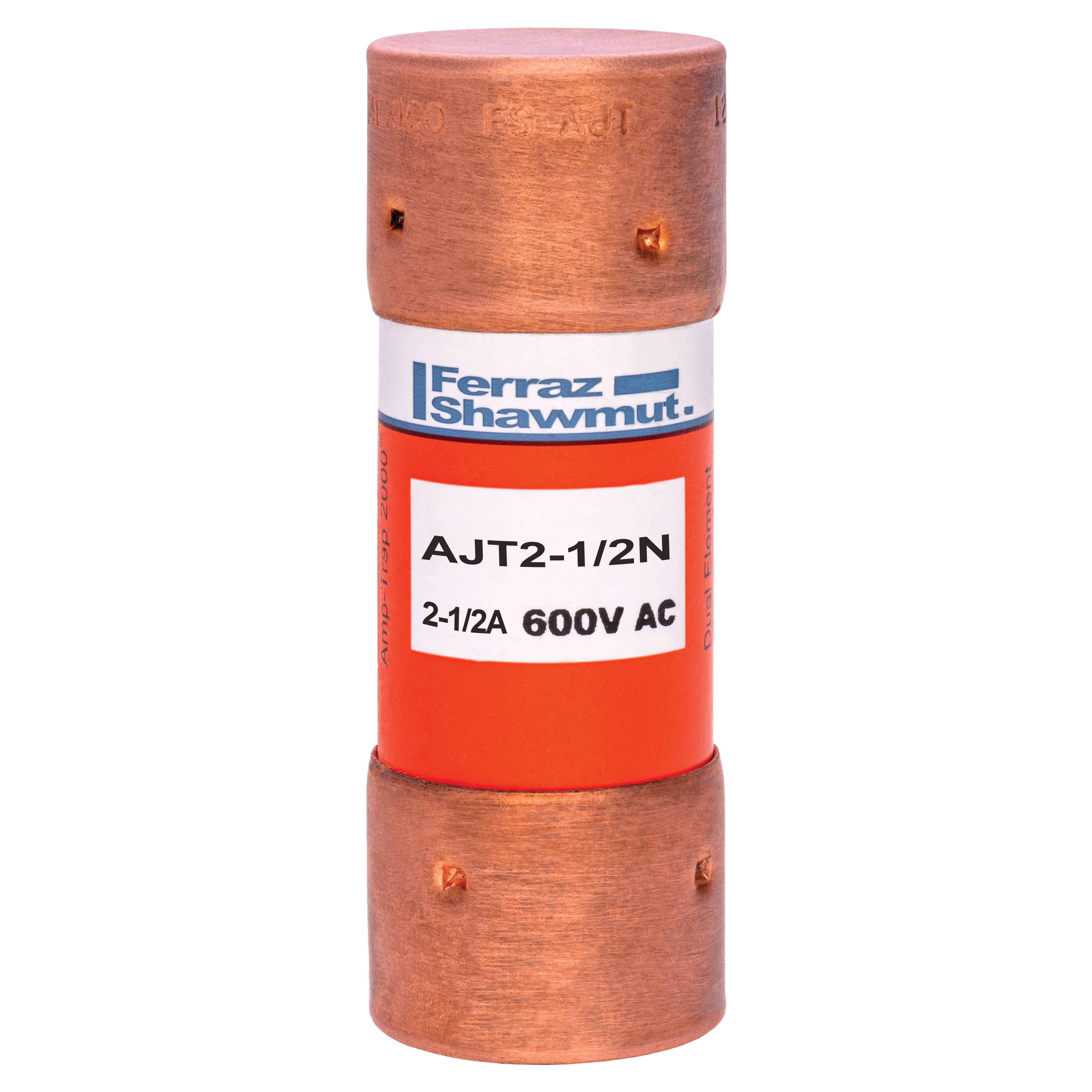 MERSEN - Fusibile AJT - Classe J - Ritardati 600VAC 500VDC 2.5A Cilindrico