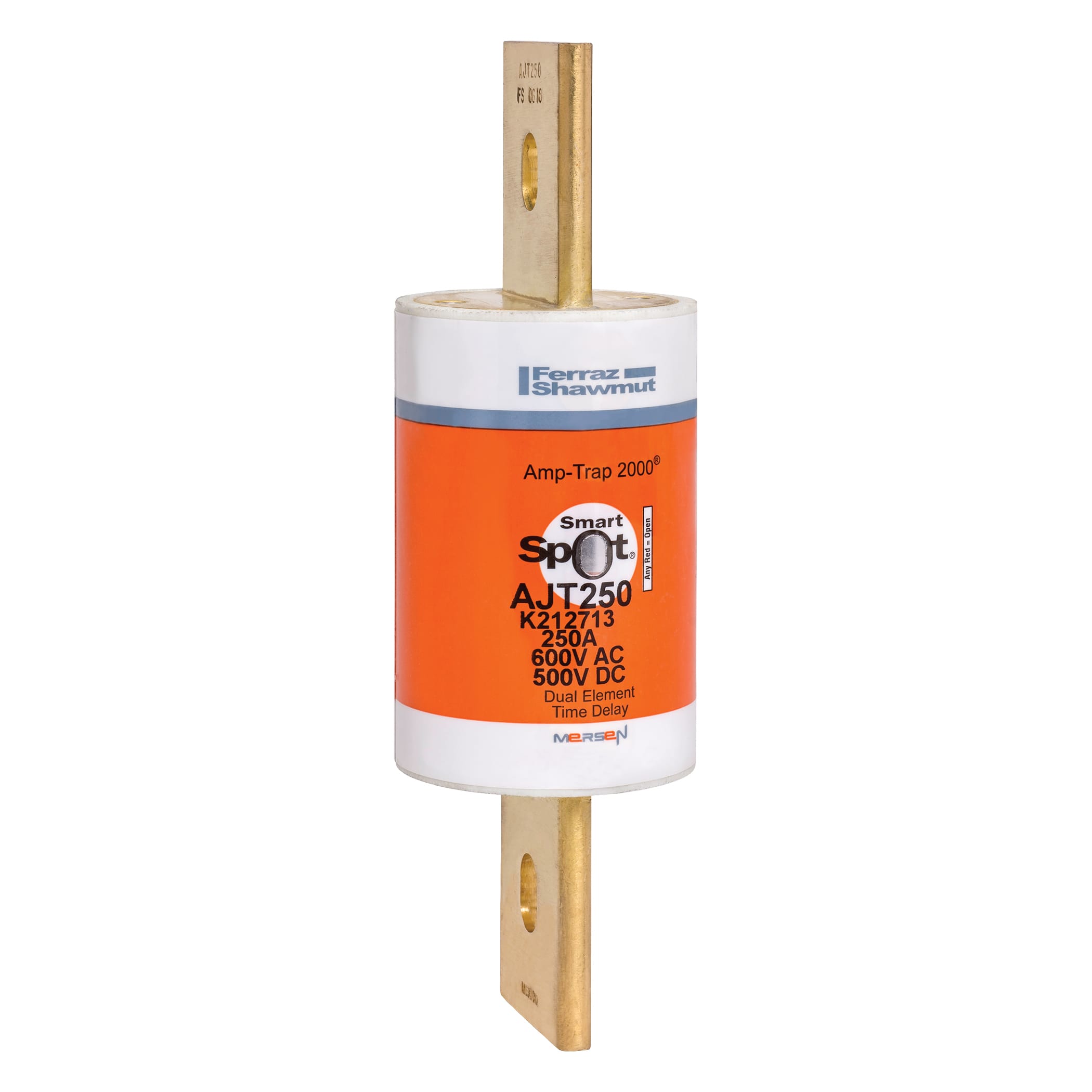 MERSEN - Fusibile AJT - Classe J - Ritardati 600VAC 500VDC 250A Coltello SmartSpot®