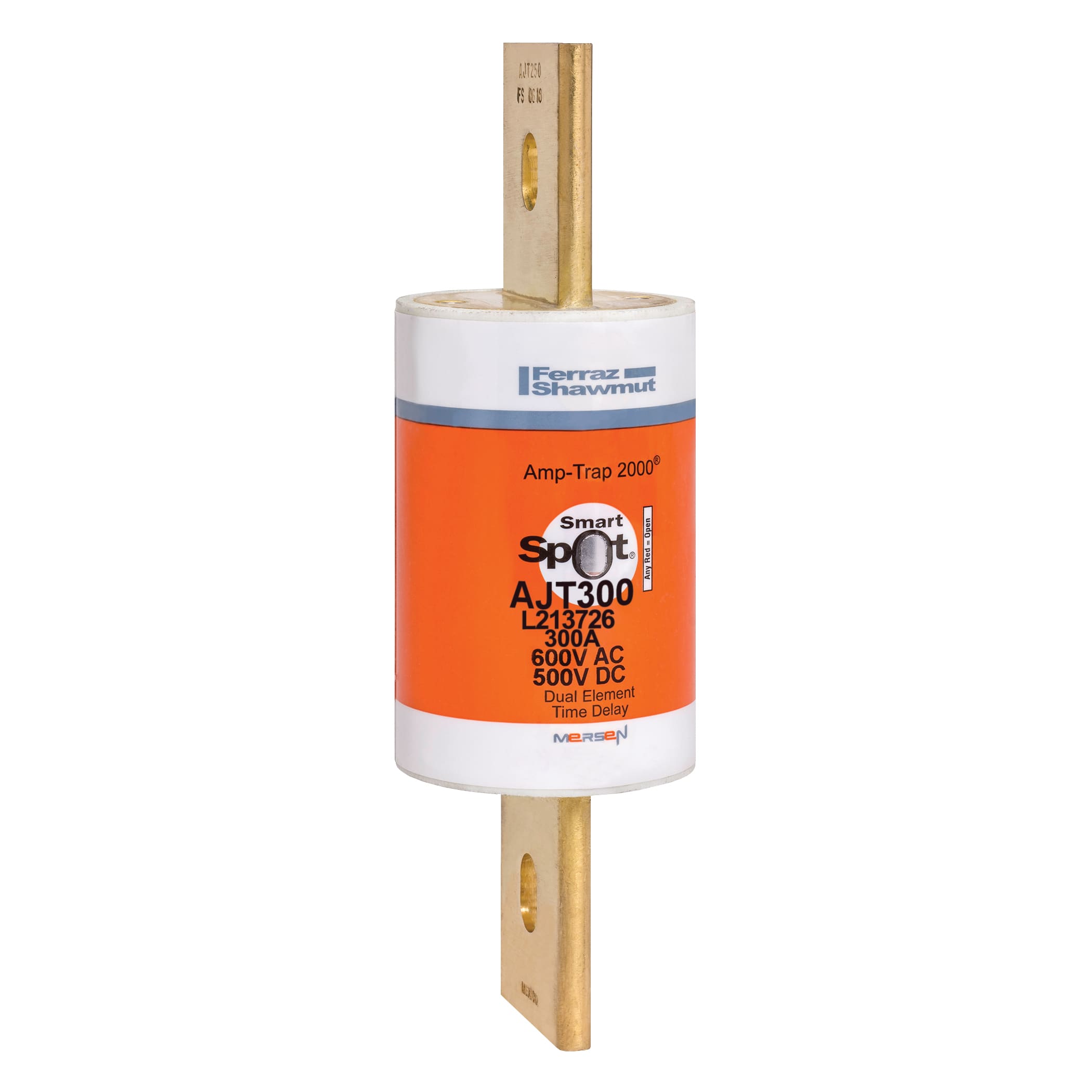 MERSEN - Fusibile AJT - Classe J - Ritardati 600VAC 500VDC 300A Coltello SmartSpot®