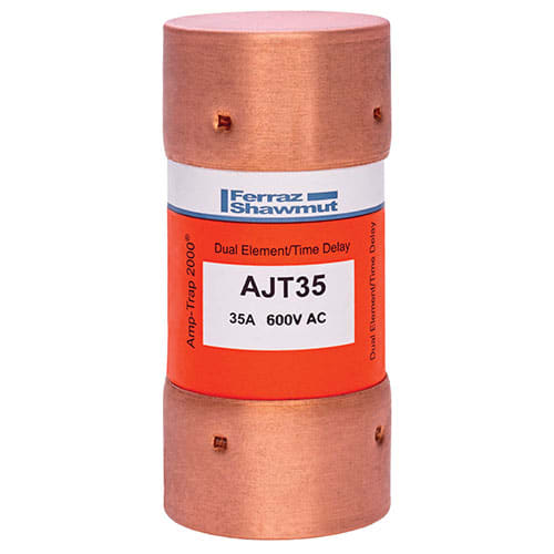 MERSEN - Fusibile AJT - Classe J - Ritardati 600VAC 400VDC 35A Cilindrico SmartSpot®