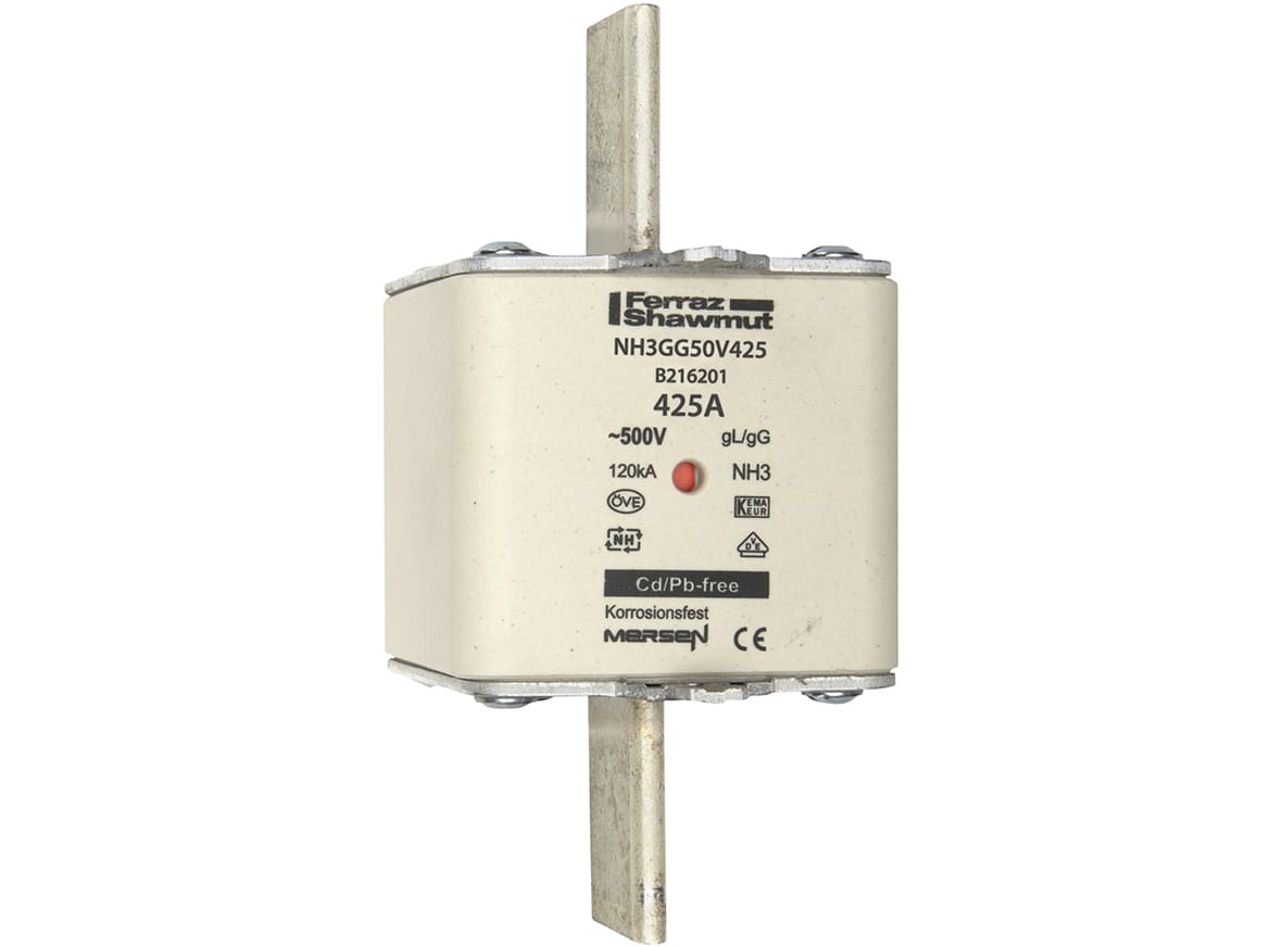 MERSEN - Fusibile NH3 gG 500VAC 425A Placche Attive Doppio Indicatore