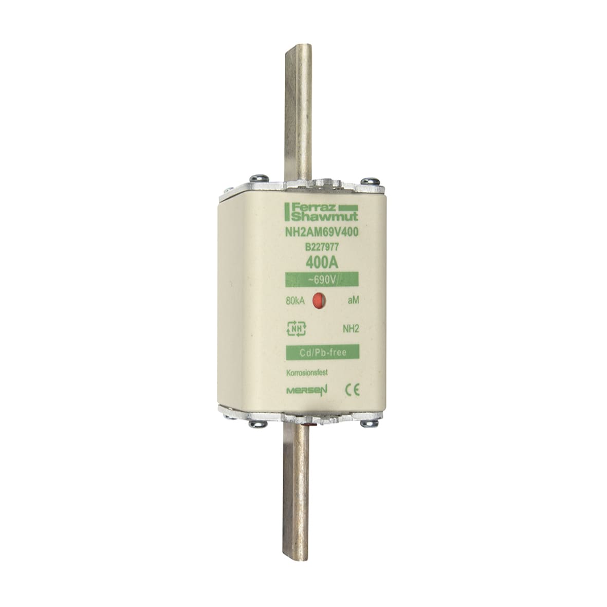 MERSEN - Fusibile NH2 aM 690VAC 400A Placche Attive Doppio Indicatore