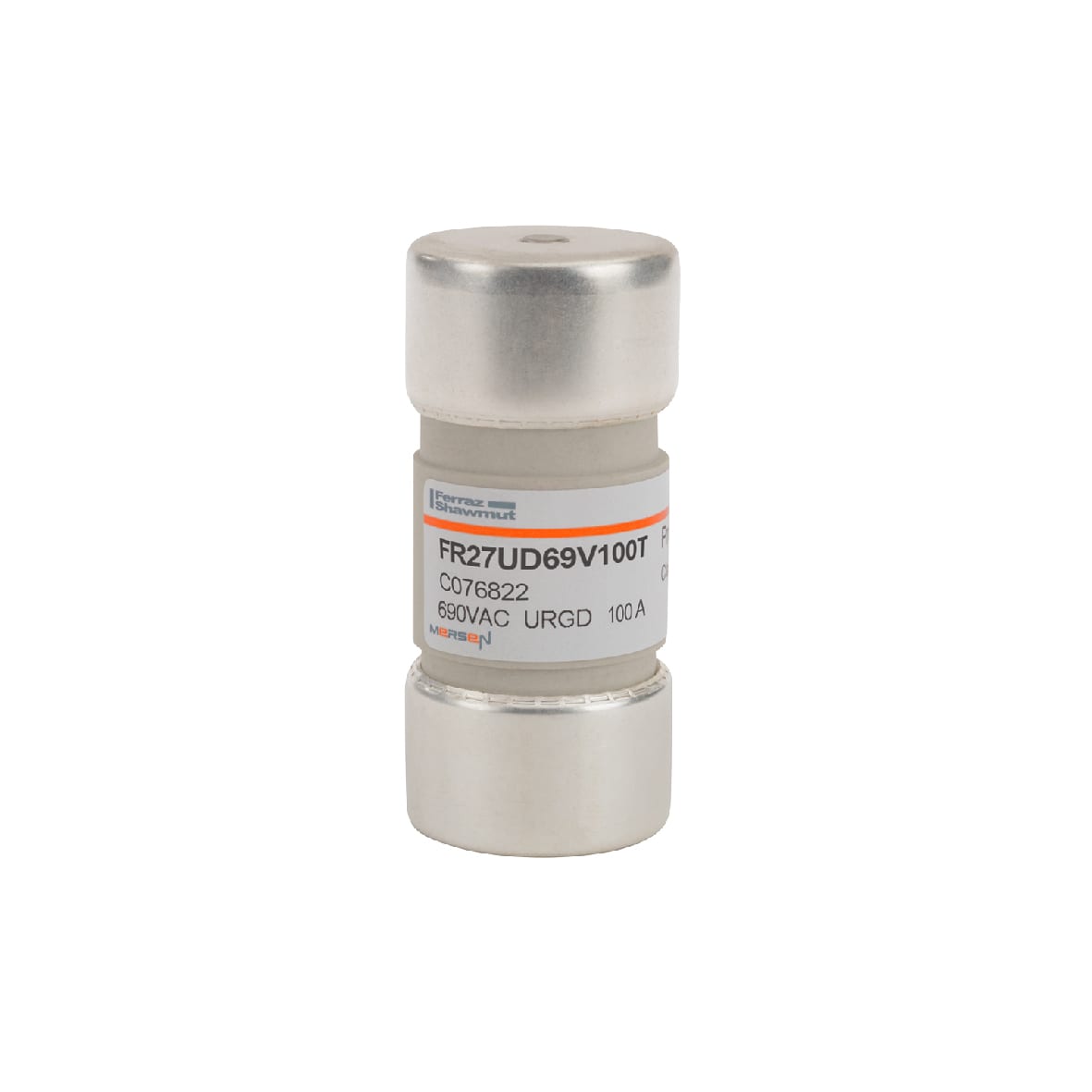 MERSEN - Fusibile cilindrico ad alta velocità 27x60 aR 690VAC 100A Percussore