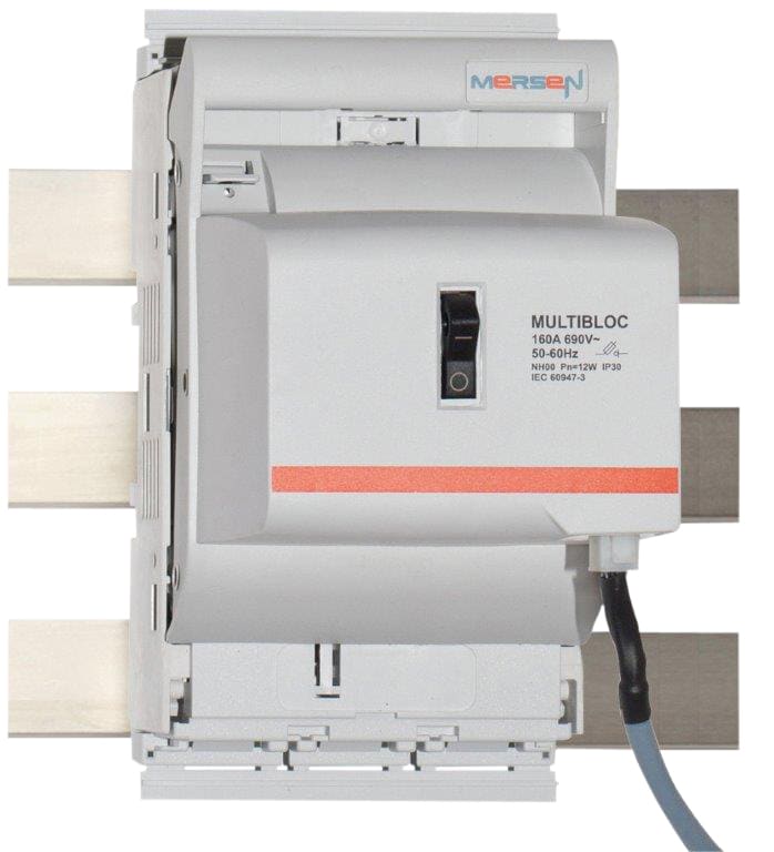 MERSEN - Sezionatore sottocarico NH t.00 160A 3 poli Sistema Bus Bar 60mm M8 elecmec mon.