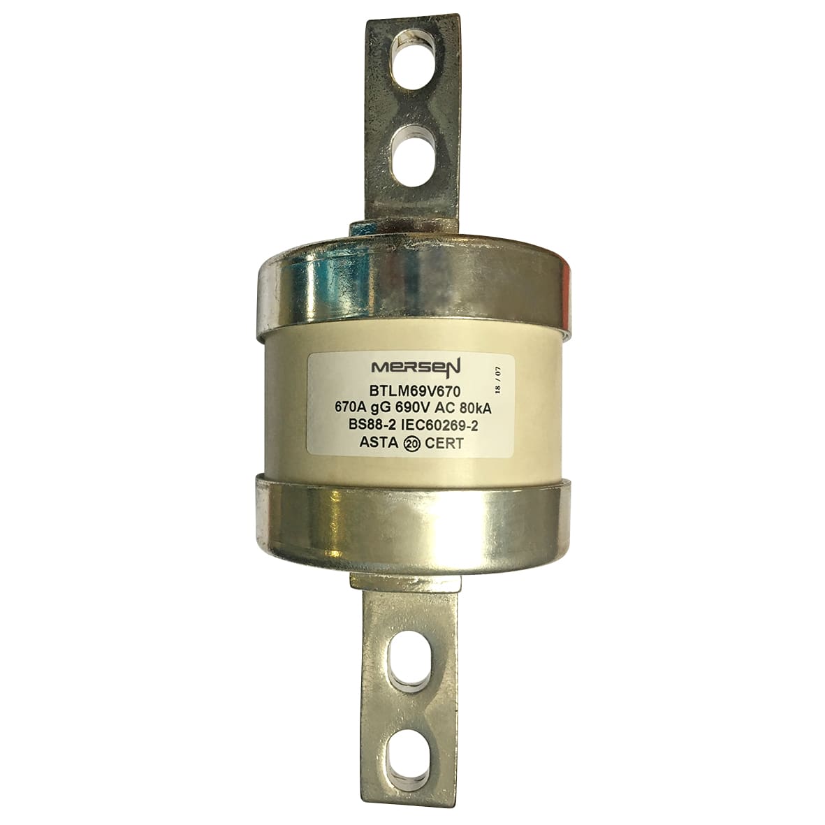 MERSEN - Fusibile BS IEC gG C3 690VAC 69V670A BTLM Targhetta imbullonata centrale