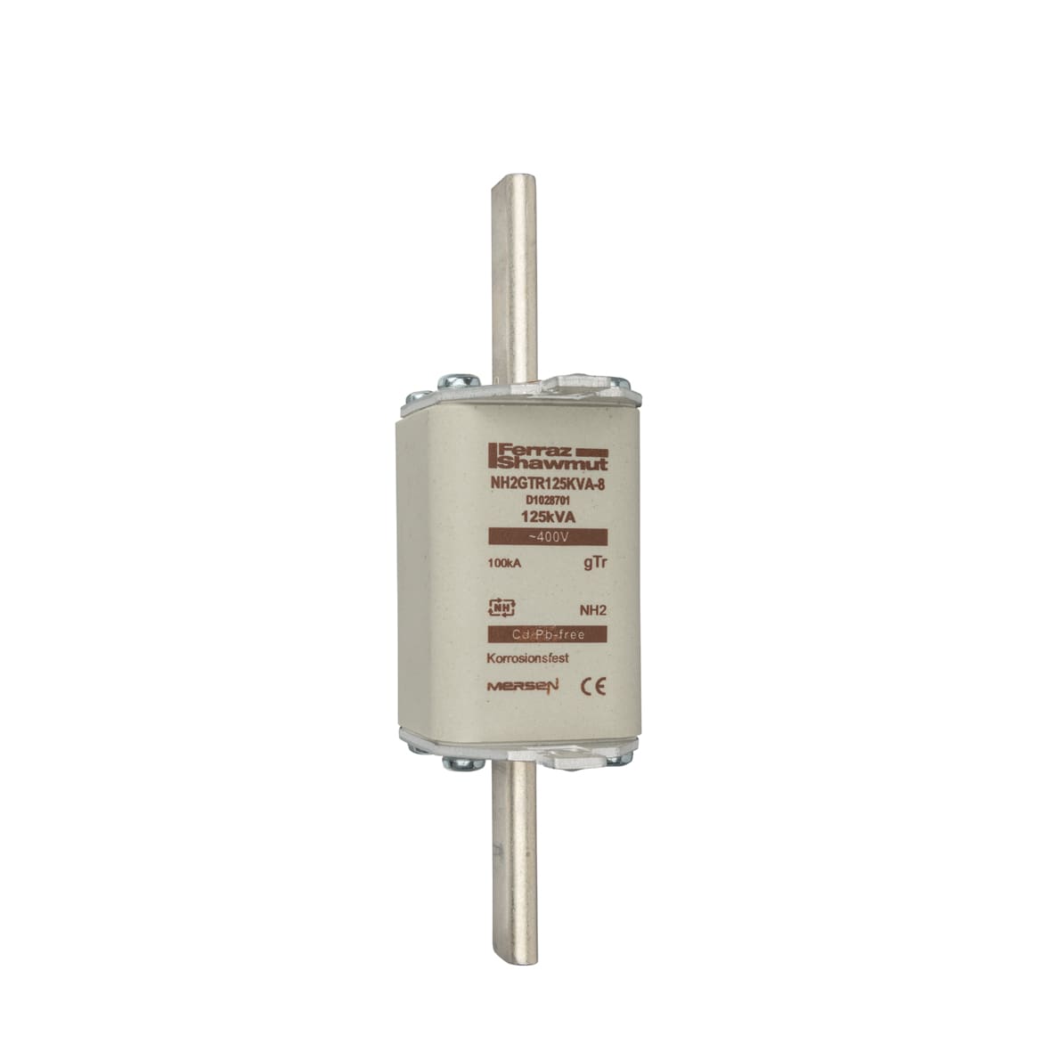 MERSEN - Fusibile NH2 gTr 400VAC 180A 125KVA Placche Attive Indicatore Superiore