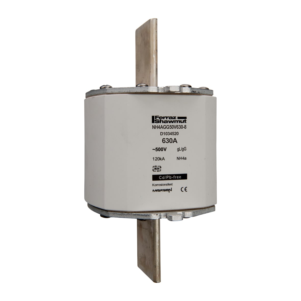 MERSEN - Fusibile NH4a gG 500VAC 630A Placche Attive Indicatore Superiore
