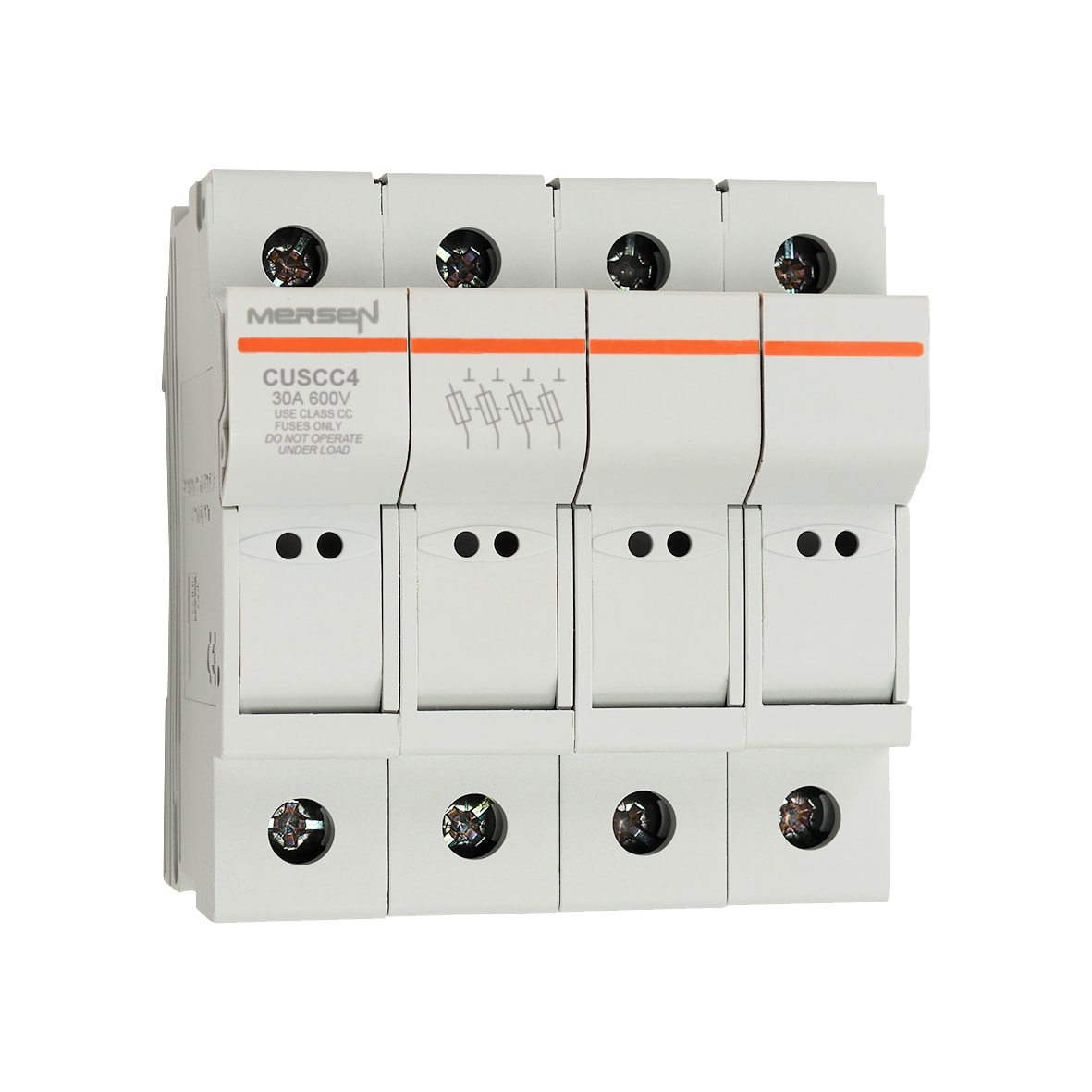 MERSEN - Portafusibili 600VAC 600VDC Classe CC 4 poli