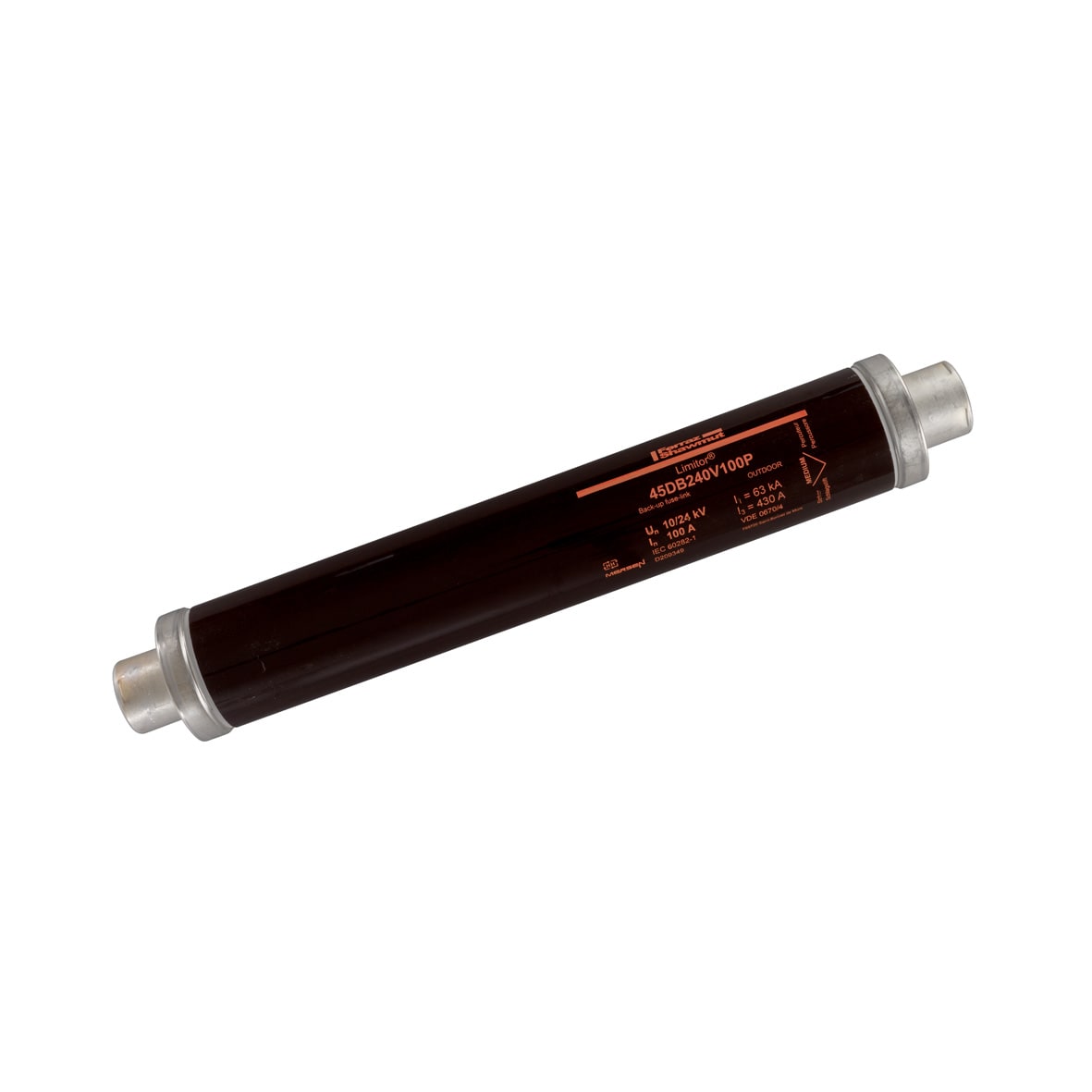 MERSEN - Fusibile di backup HV DIN VDE T4 24kVAC 100A d78,L442mm Percussore Standard 80N