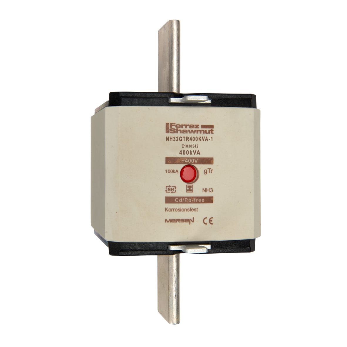 MERSEN - Fusibile NH3 gTr 400VAC 577A 400KVA Placche Isolate Indicatore Centrale
