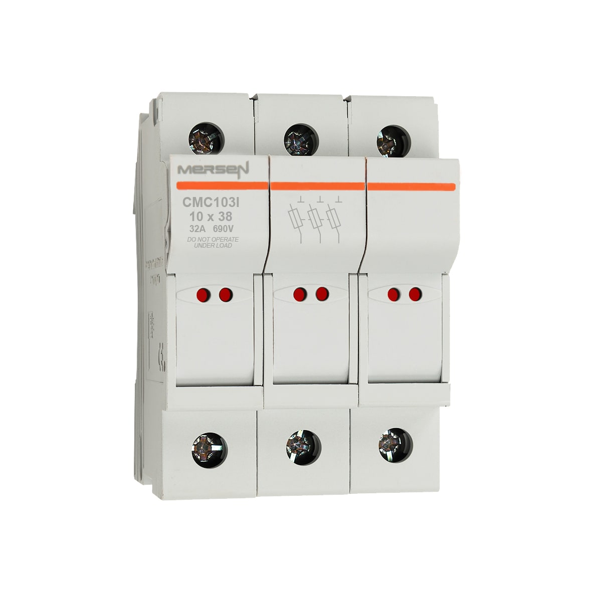 MERSEN - Portafusibili 10x38 CEI 690VAC 690VDC 3 poli IP20