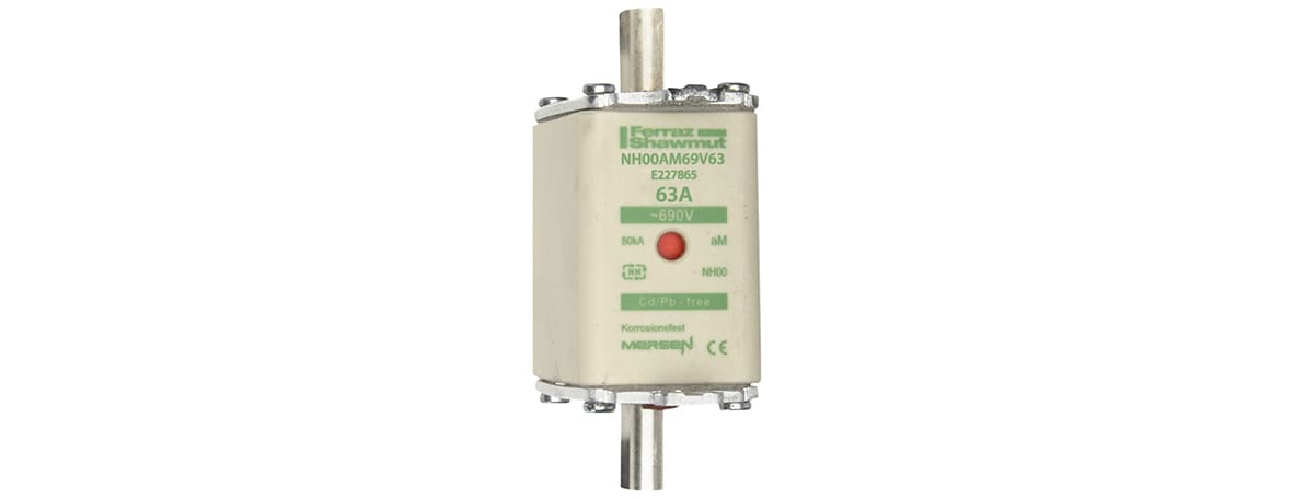 MERSEN - Fusibile NH00 aM 690VAC 63A Placche Attive Doppio Indicatore