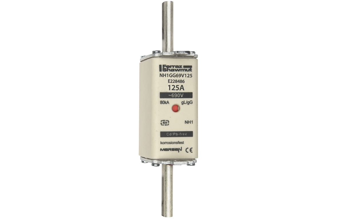 MERSEN - Fusibile NH1 gG 690VAC 125A Placche Attive Doppio Indicatore