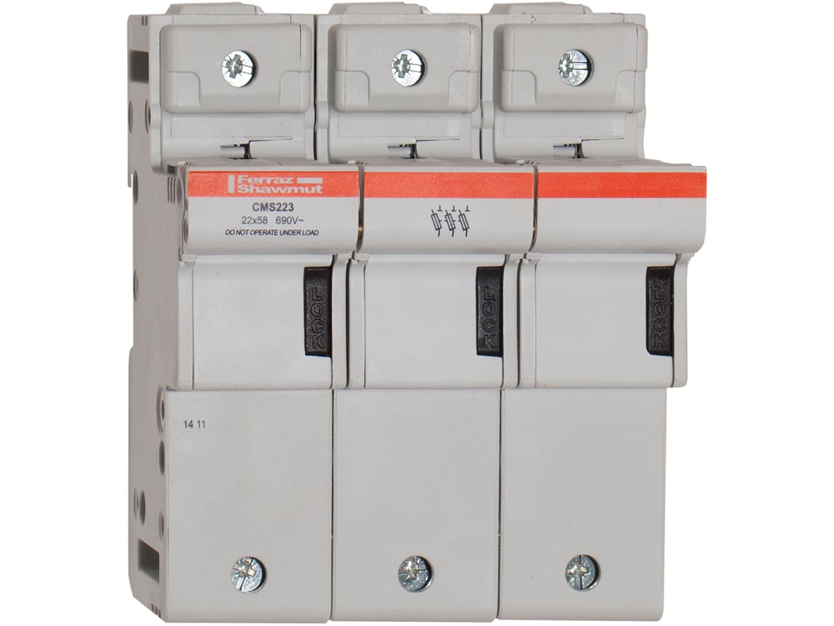 MERSEN - Portafusibili 22x58 CEI 690VAC 690VDC 3 poli IP20