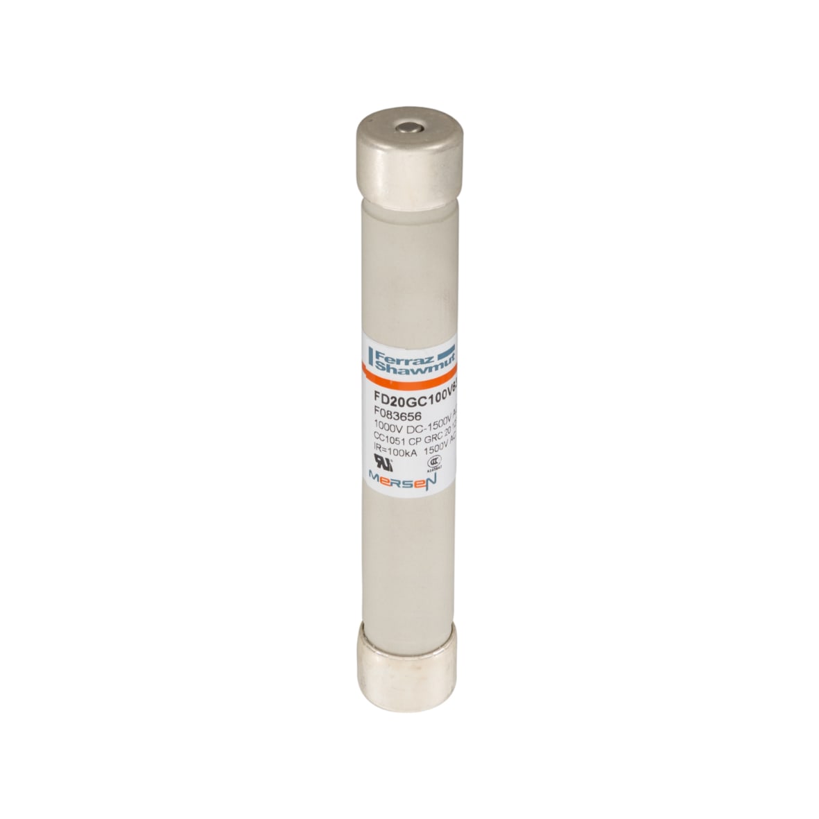 MERSEN - Fusibile cilindrico ad alta velocità 20x127 gR (gRC) 1000VDC 63A Percussore