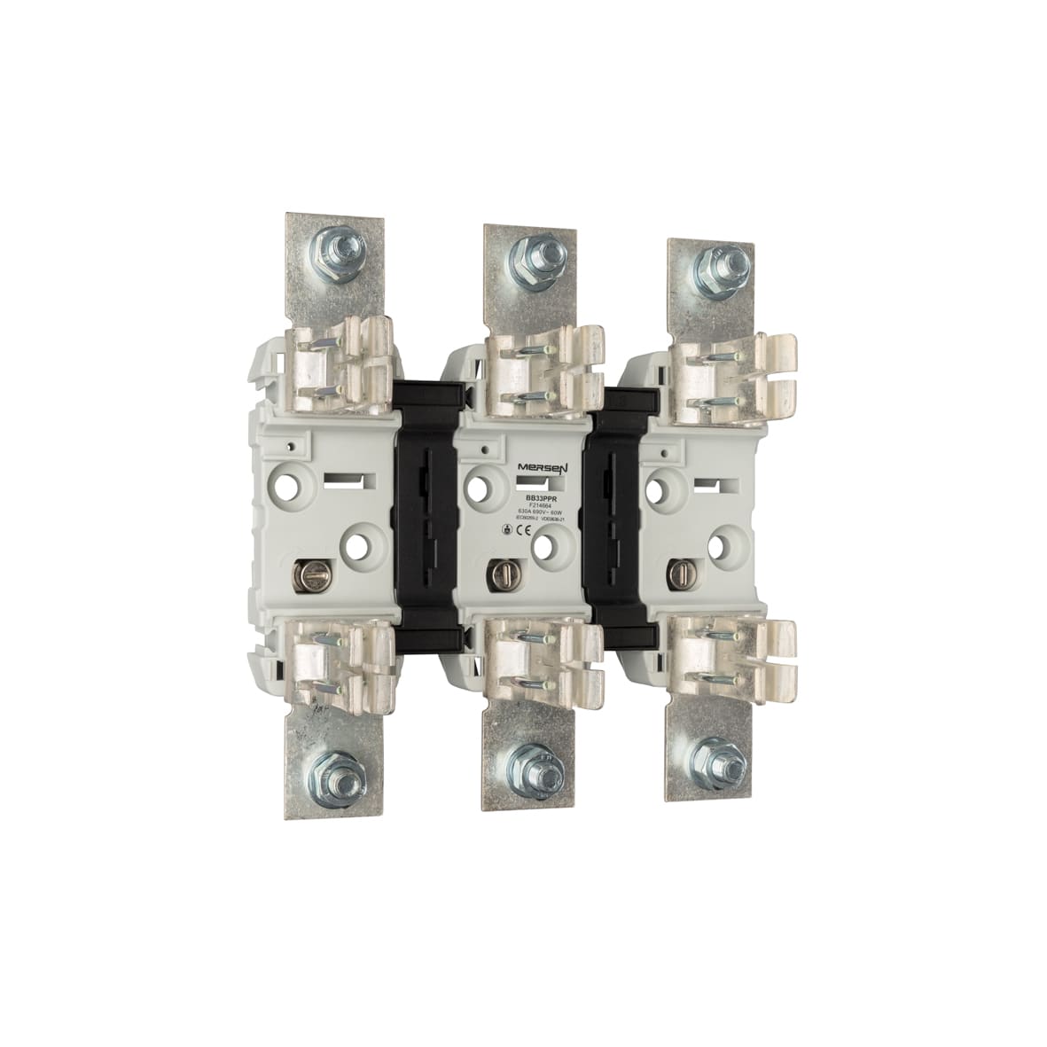 MERSEN - Base in plastica NH3 1250VAC 630A 3 poli Guida DIN Tipo PP Vite