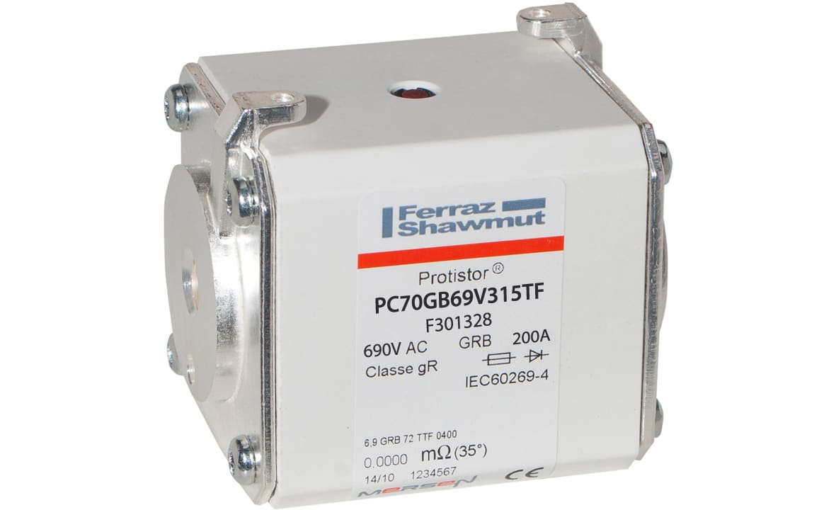 MERSEN - Fusibile ad alta velocità 72 gR 690VAC 200A Percussore Cont.Fil.Metrica