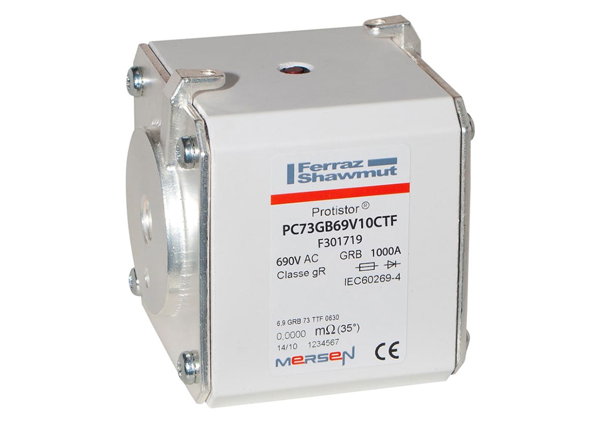 MERSEN - Fusibile ad alta velocità 73 gR 690VAC 1000A Percussore Cont.Fil.Metrica