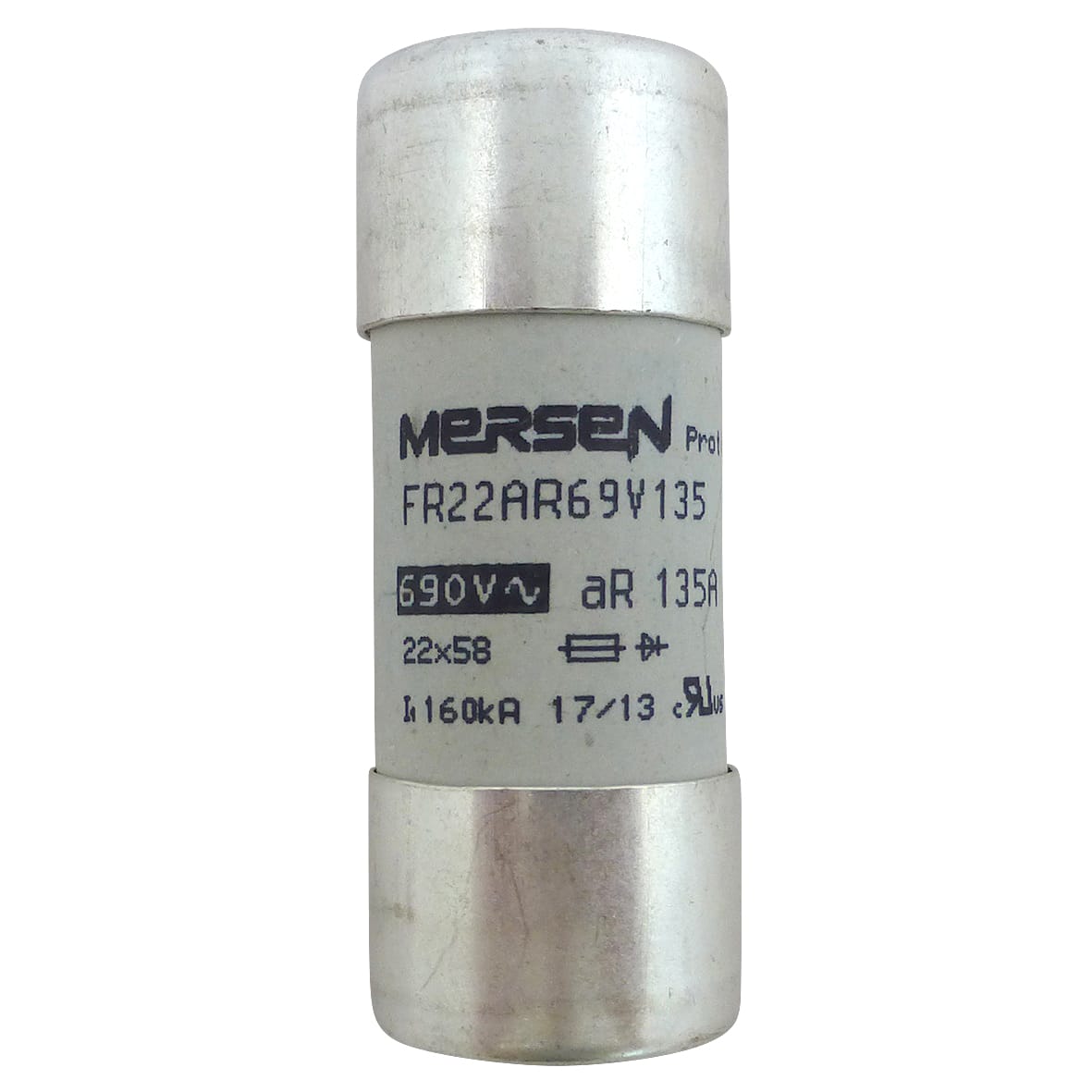 MERSEN - Fusibile cilindrico ad alta velocità 22x58 aR 690VAC 135A