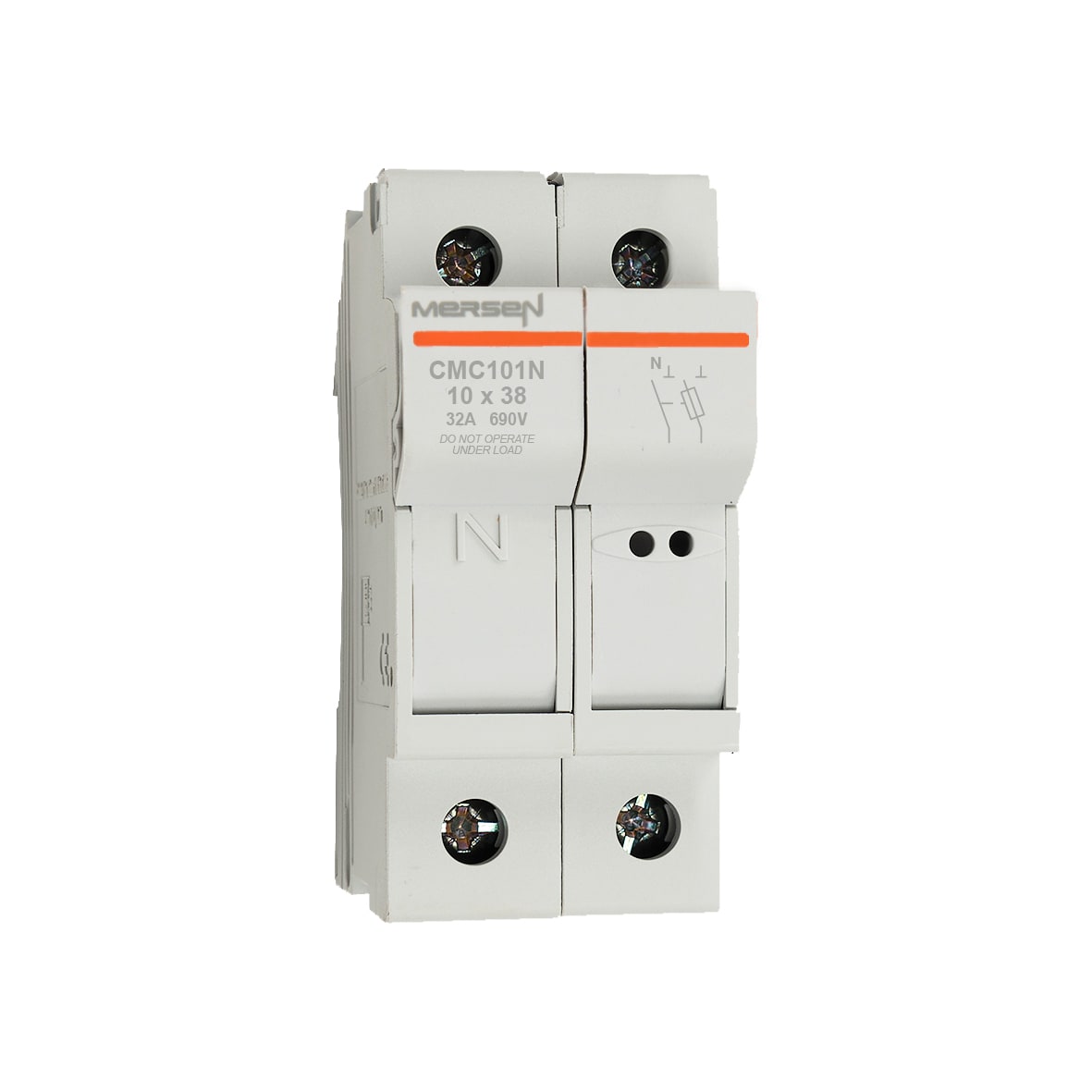 MERSEN - Portafusibili 10x38 CEI 690VAC 690VDC 1 polo+N IP20