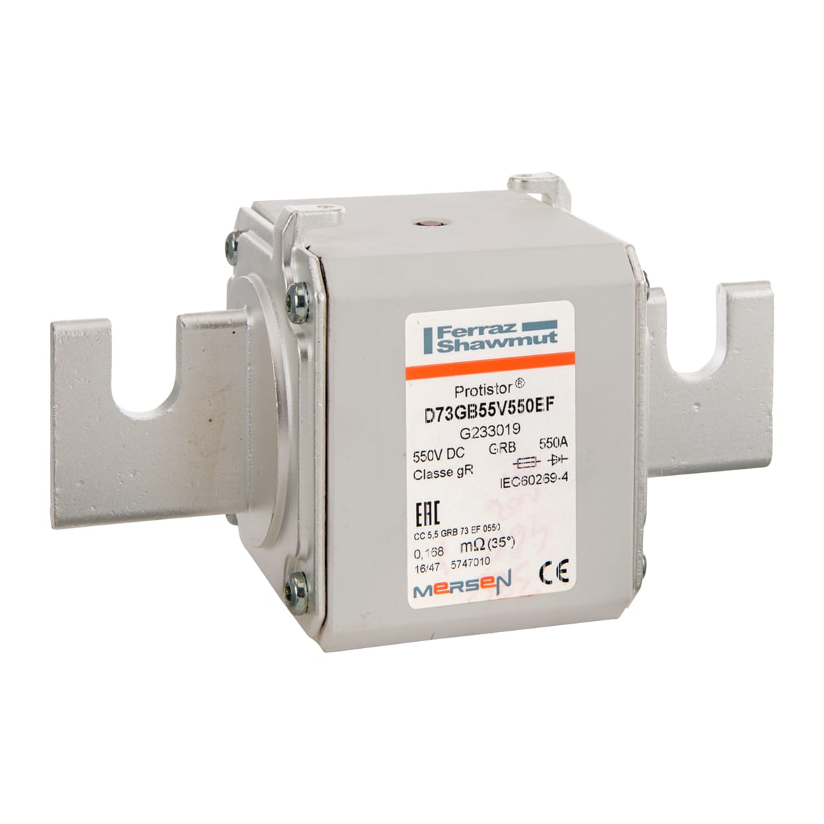 MERSEN - Fusibile ad alta velocità 73 gR 550VDC CEI 600VDC UL 550A Percussore